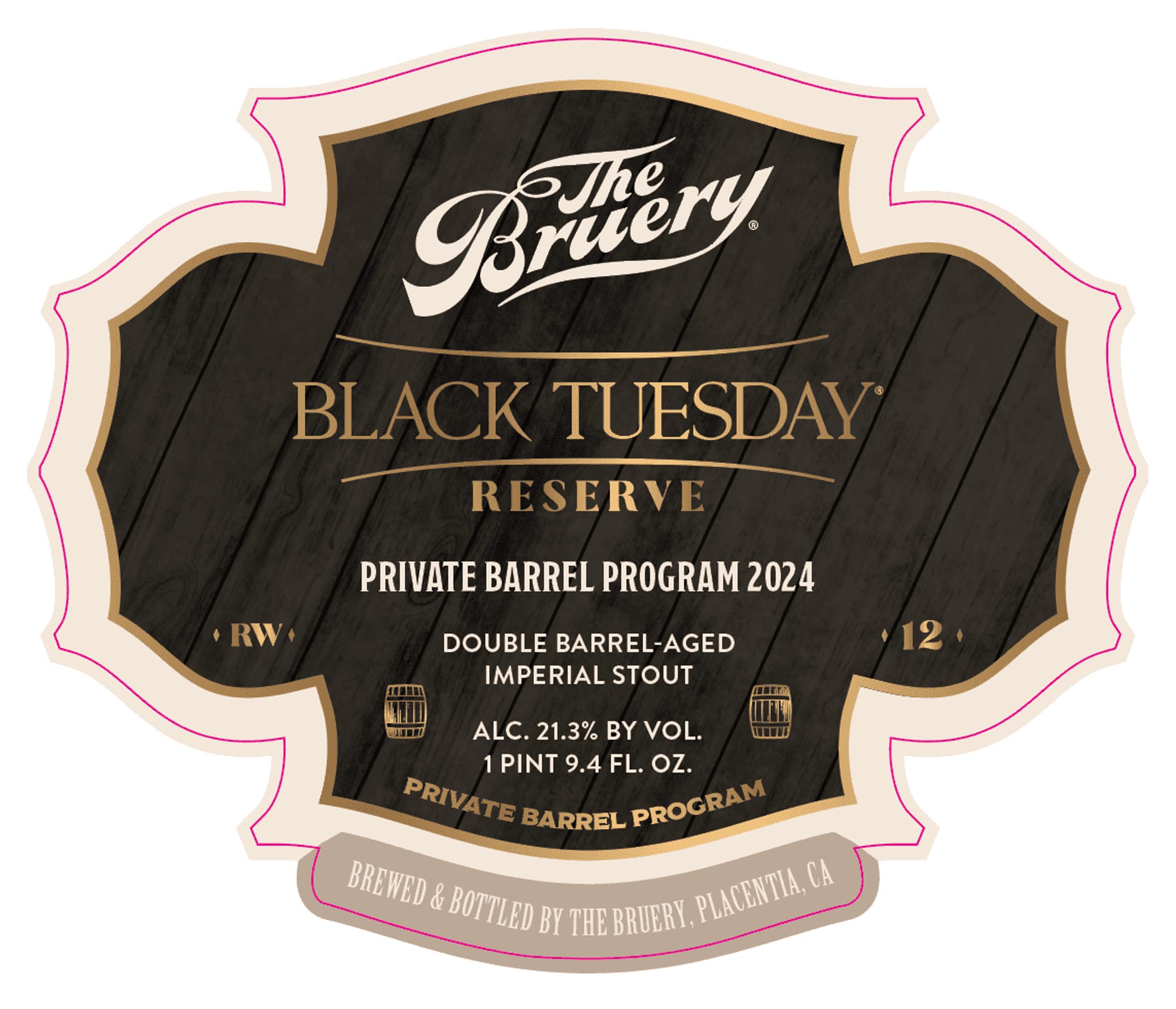 Black Tuesday Reserve by The Bruery - beer label