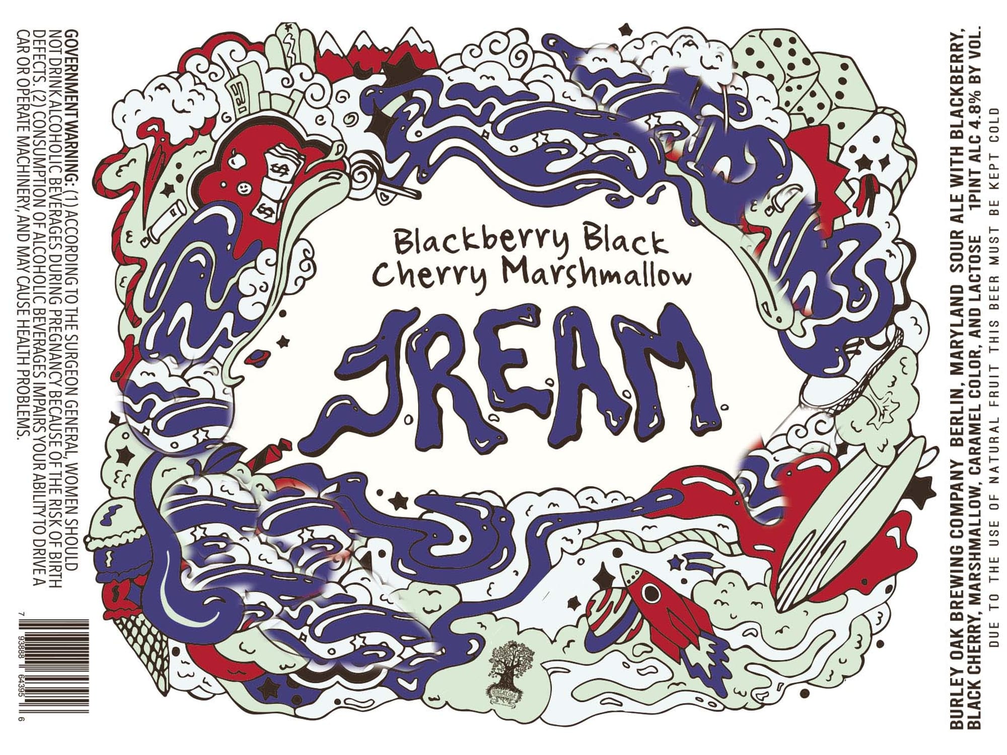 Blackberry Black Cherry Marshmallow Cream by DuClaw Brewing Company - beer label