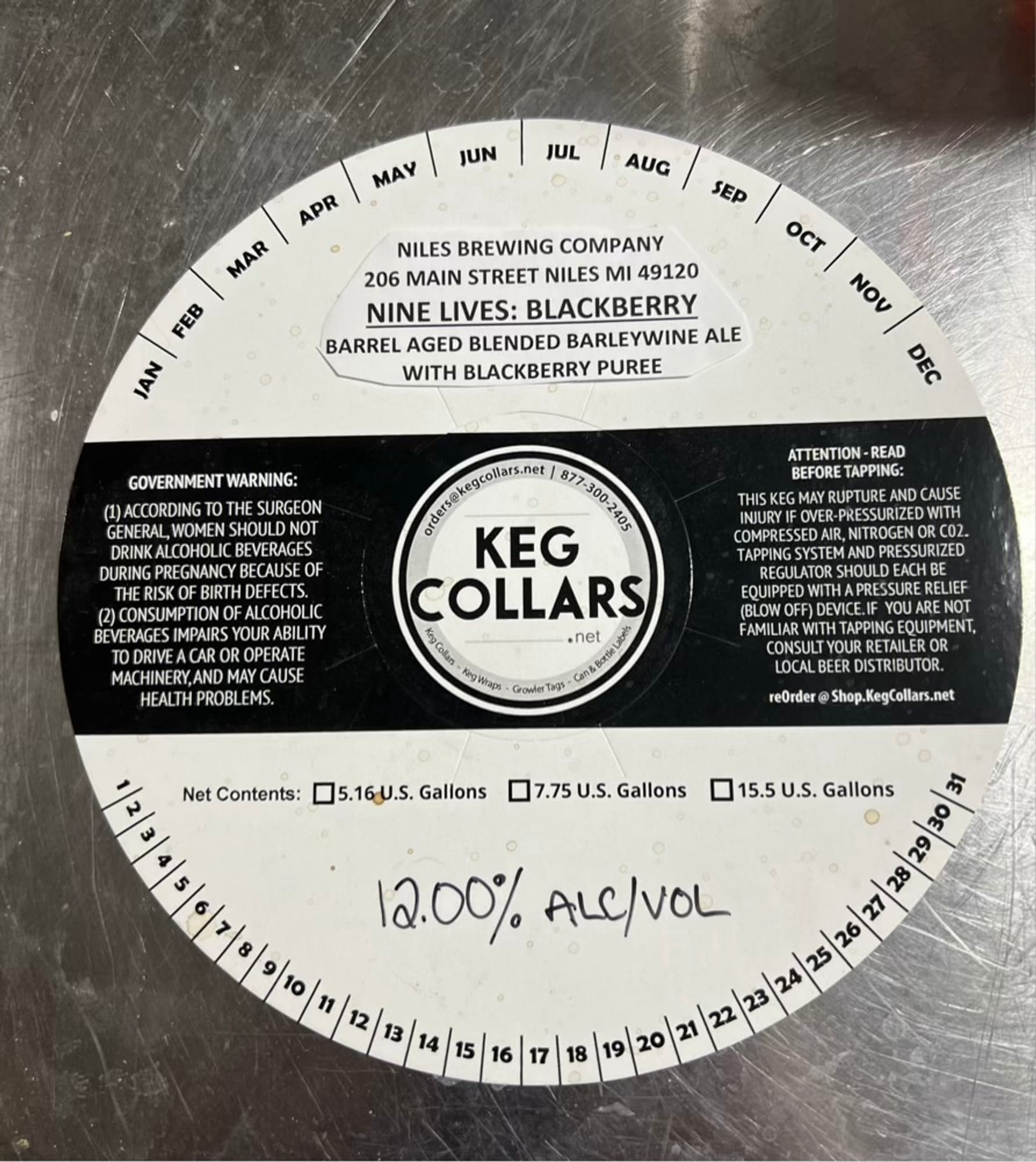 Blackberry by Niles Brewing Company - beer label