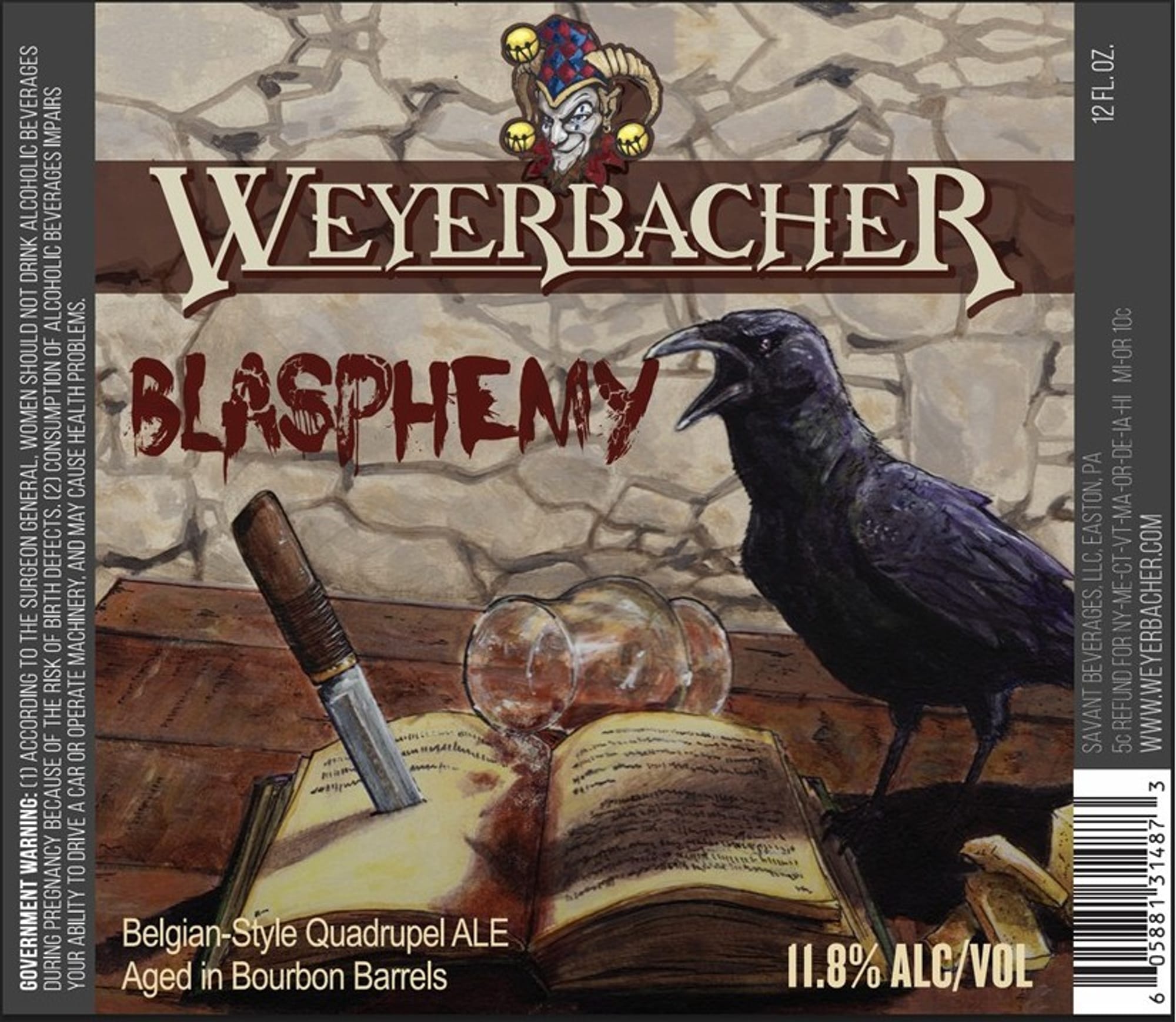 Blasphemy by Weyerbacher - beer label