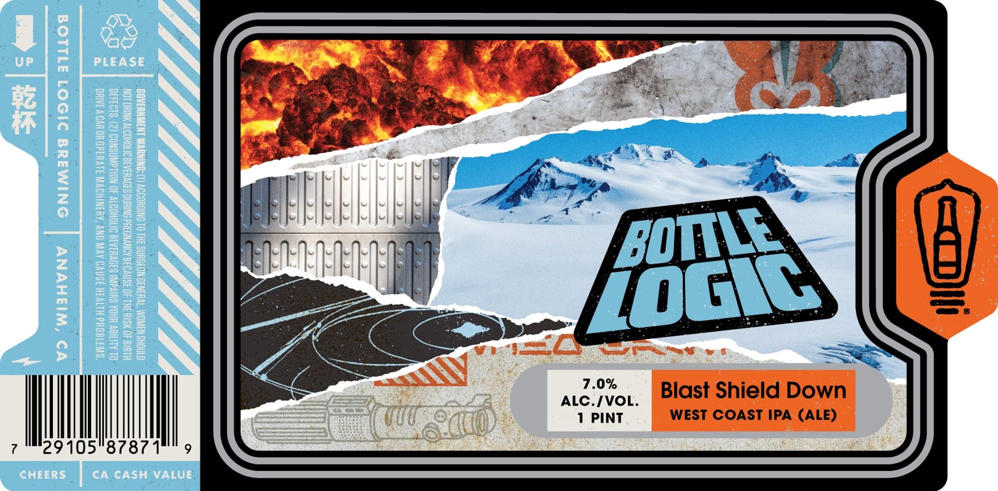 Blast Shield Down by Bottle Logic Brewing - beer label