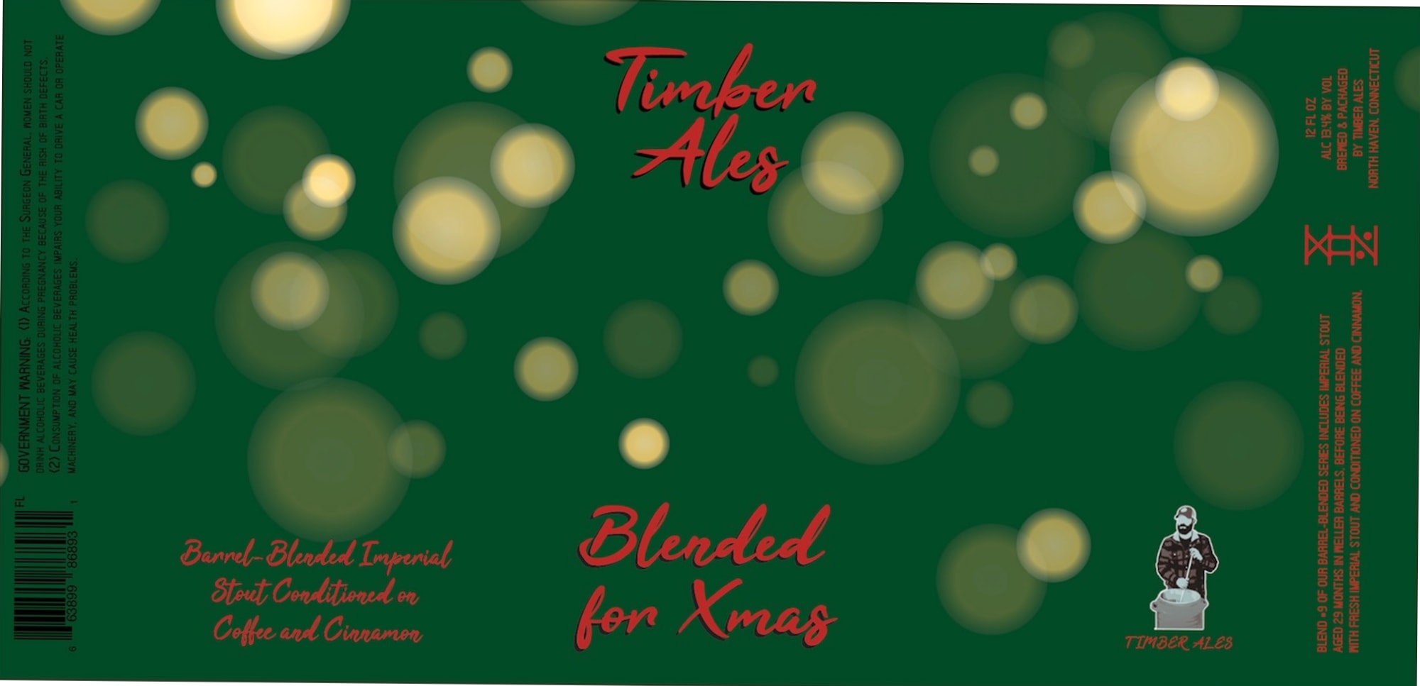Blended for Xmas by Timber Ales - beer label