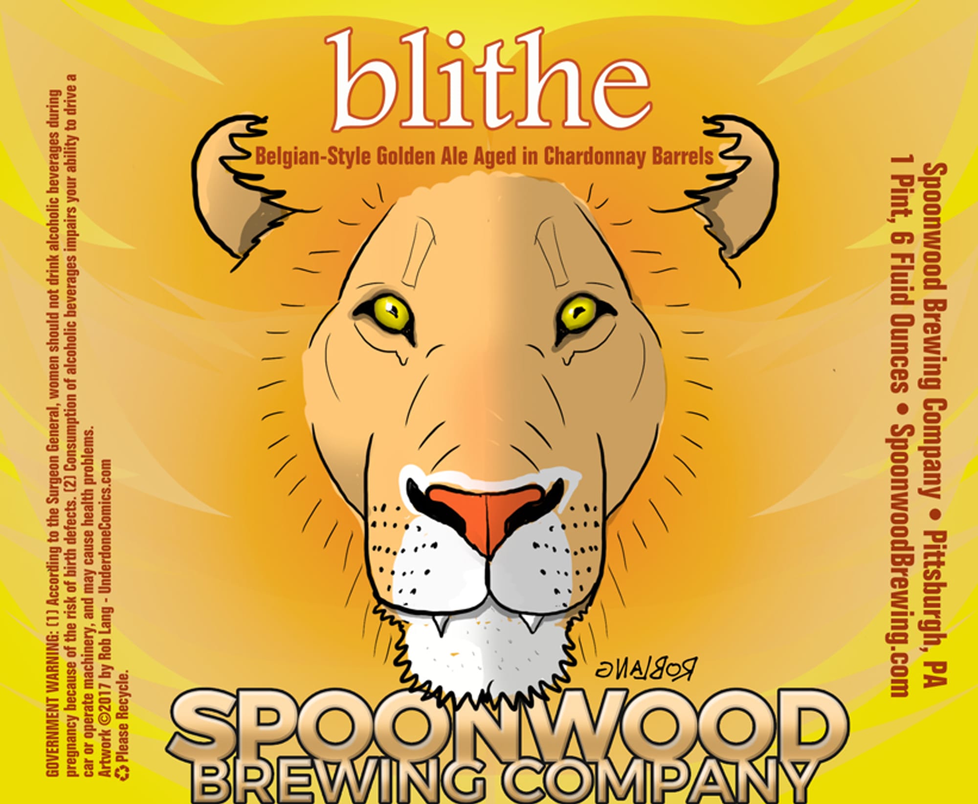 Blithe by Spoonwood Brewing Company - beer label