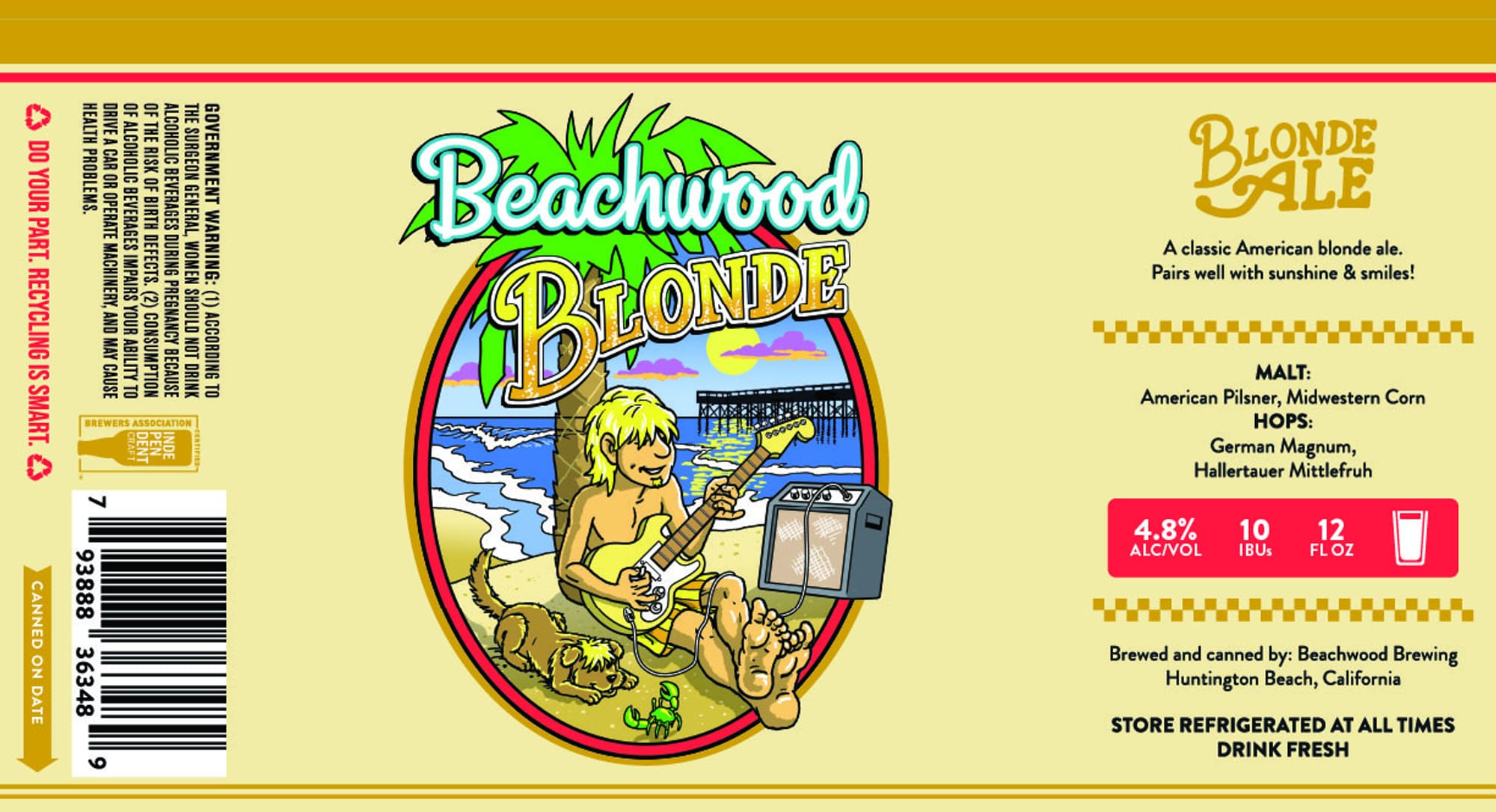 Blonde by Beachwood Brewing - beer label