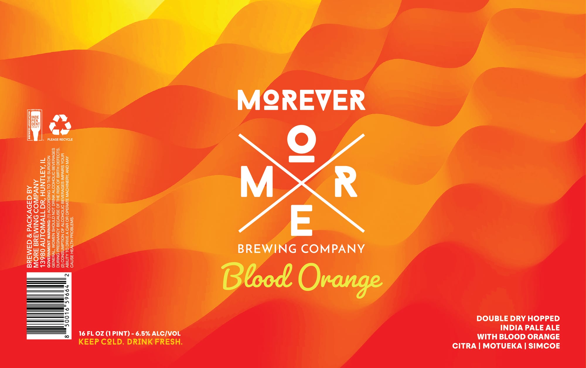 Blood Orange by Morever Brewing Company - beer label