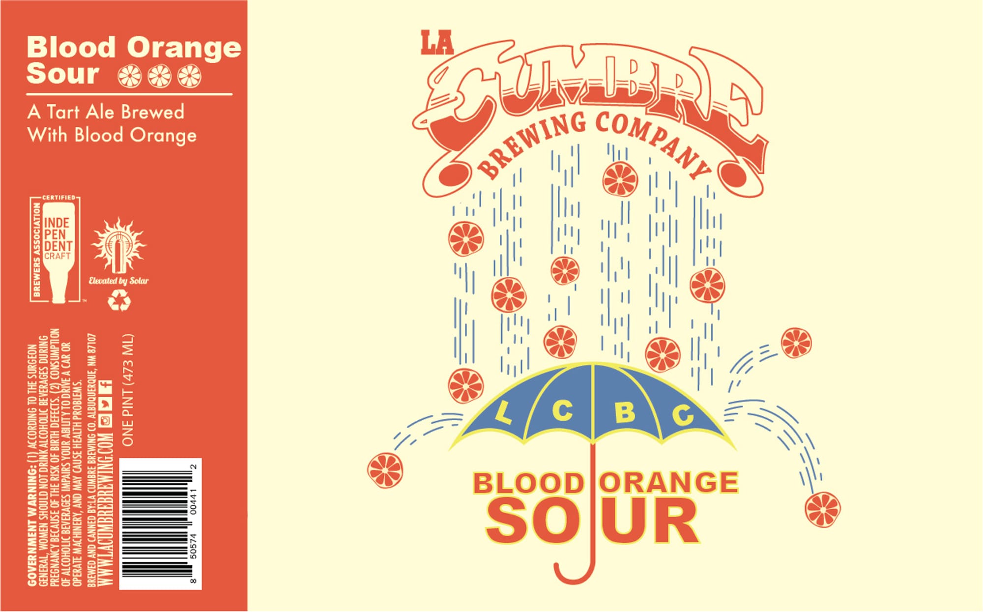 Blood Orange Sour by LA Brewing Company - beer label