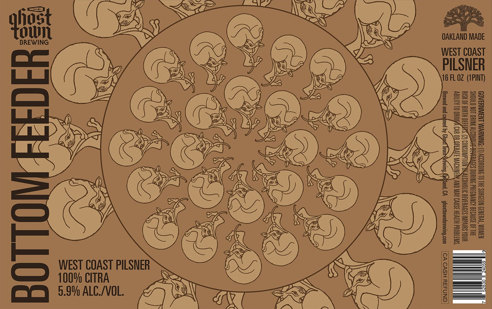Bloodwood by Ghost Town Brewing - beer label