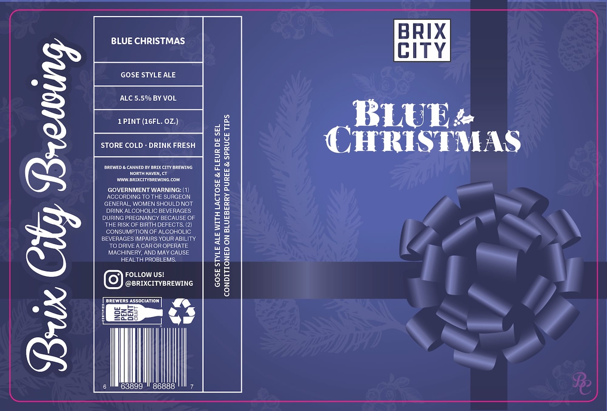 BLUE CHRISTMAS by BRIX CITY BREWING - beer label