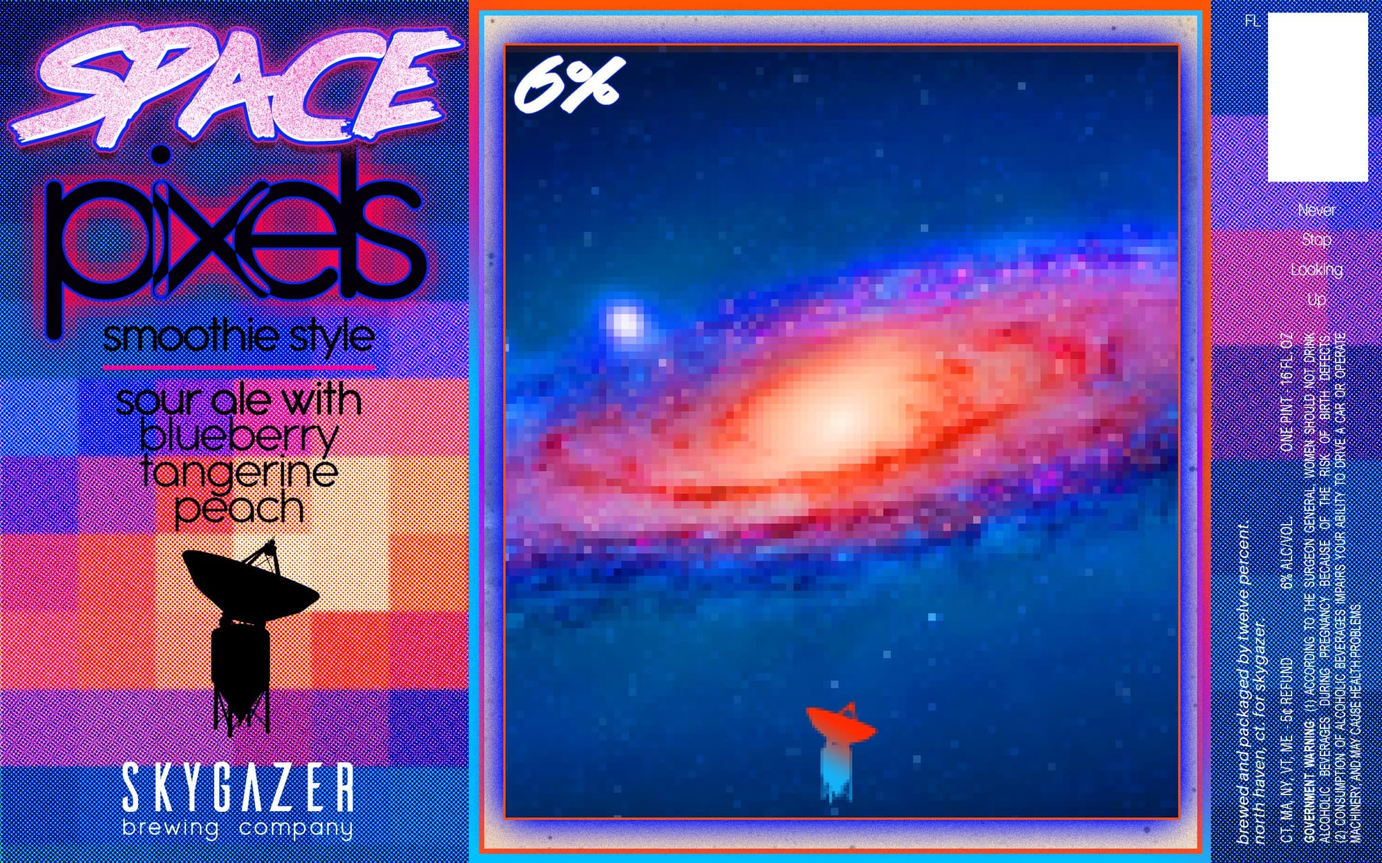 Space Pixels by Skygazer Brewing Company - beer label