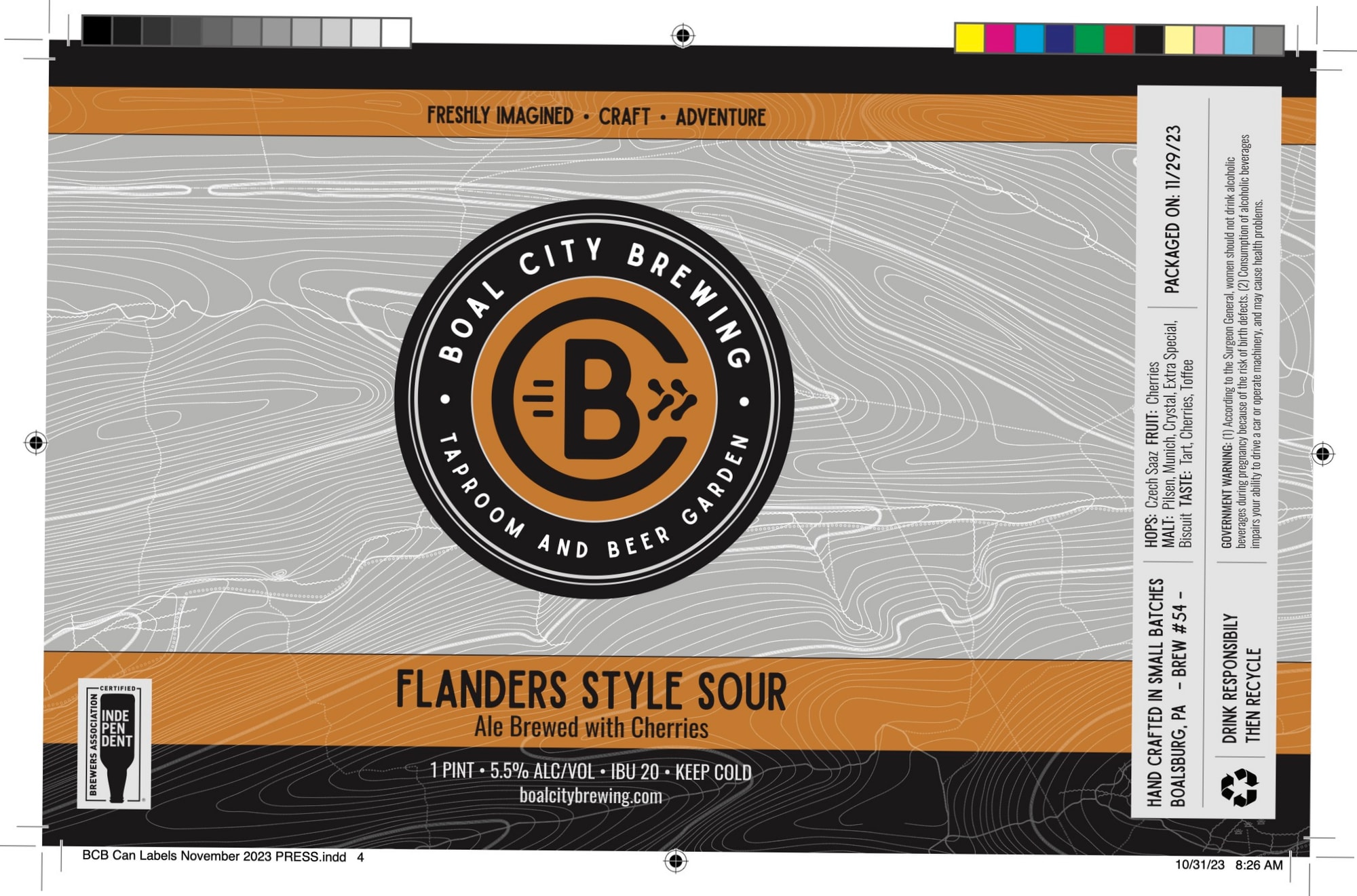 Flanders Style Sour by Boal City Brewing - beer label