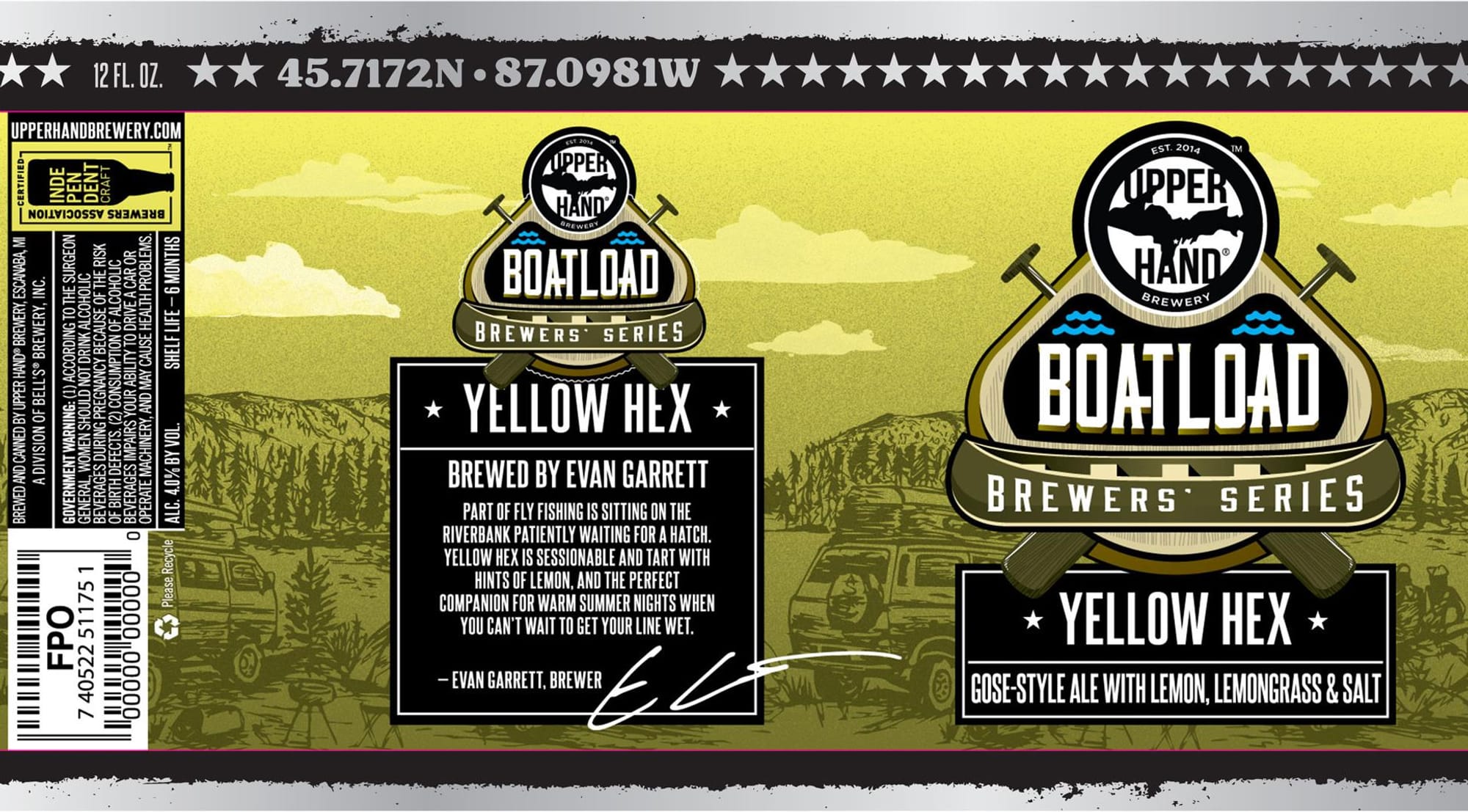 Yellow Hex by Upper Hand Brewery - beer label