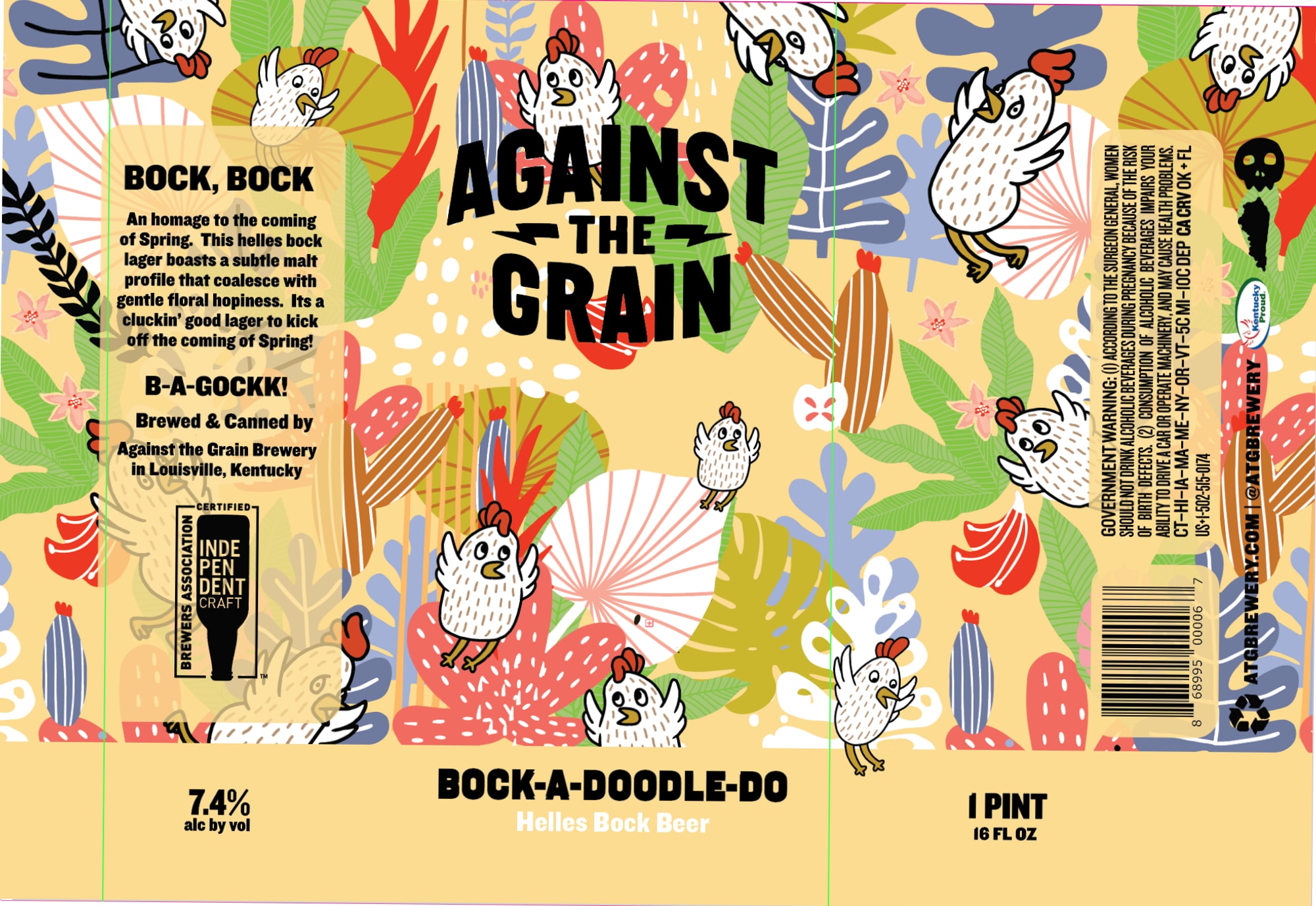 Bock-A-Doodle-Do by Against the Grain Brewery - beer label
