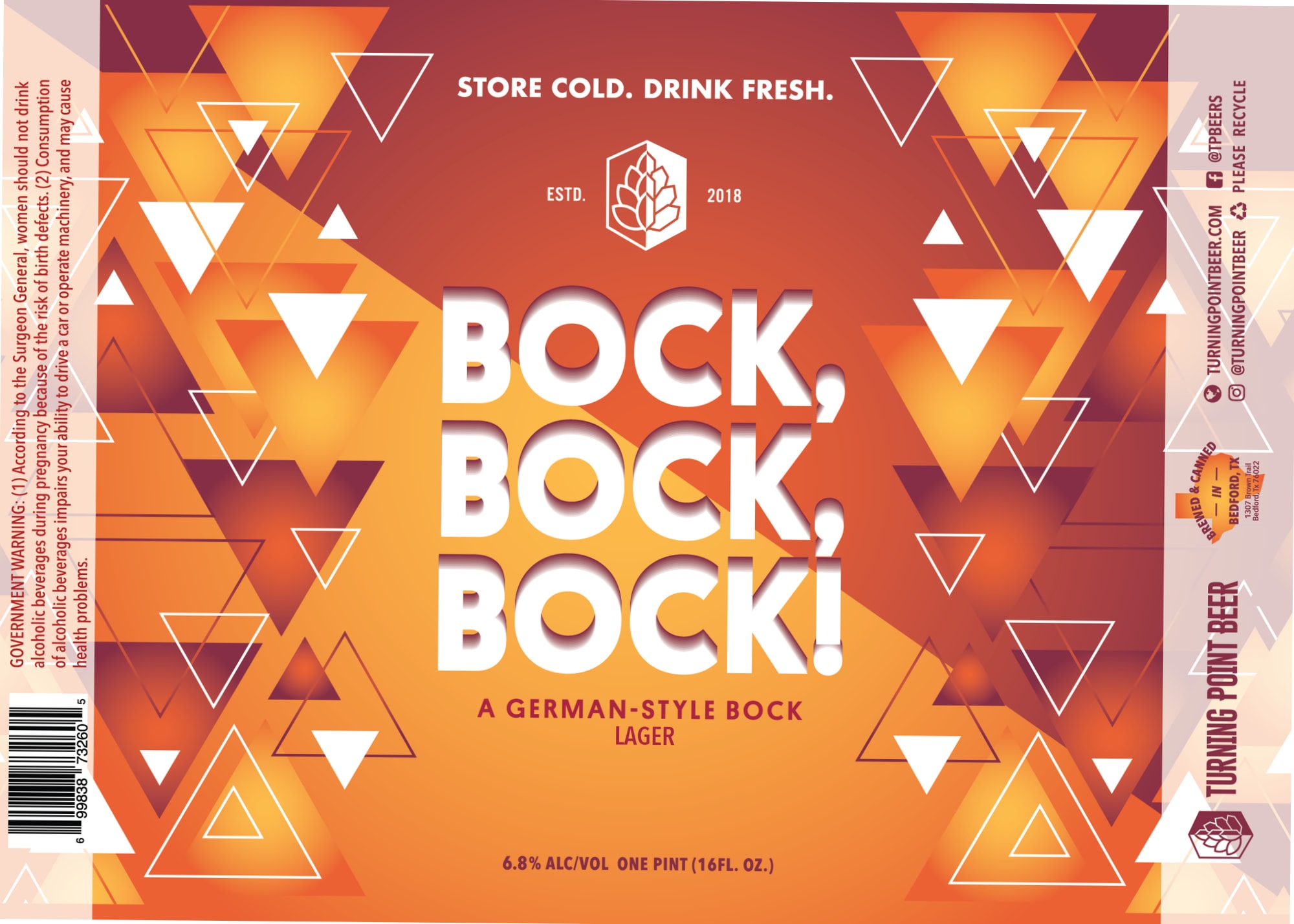 Bock, Bock, Bock! by Turning Point Beer - beer label