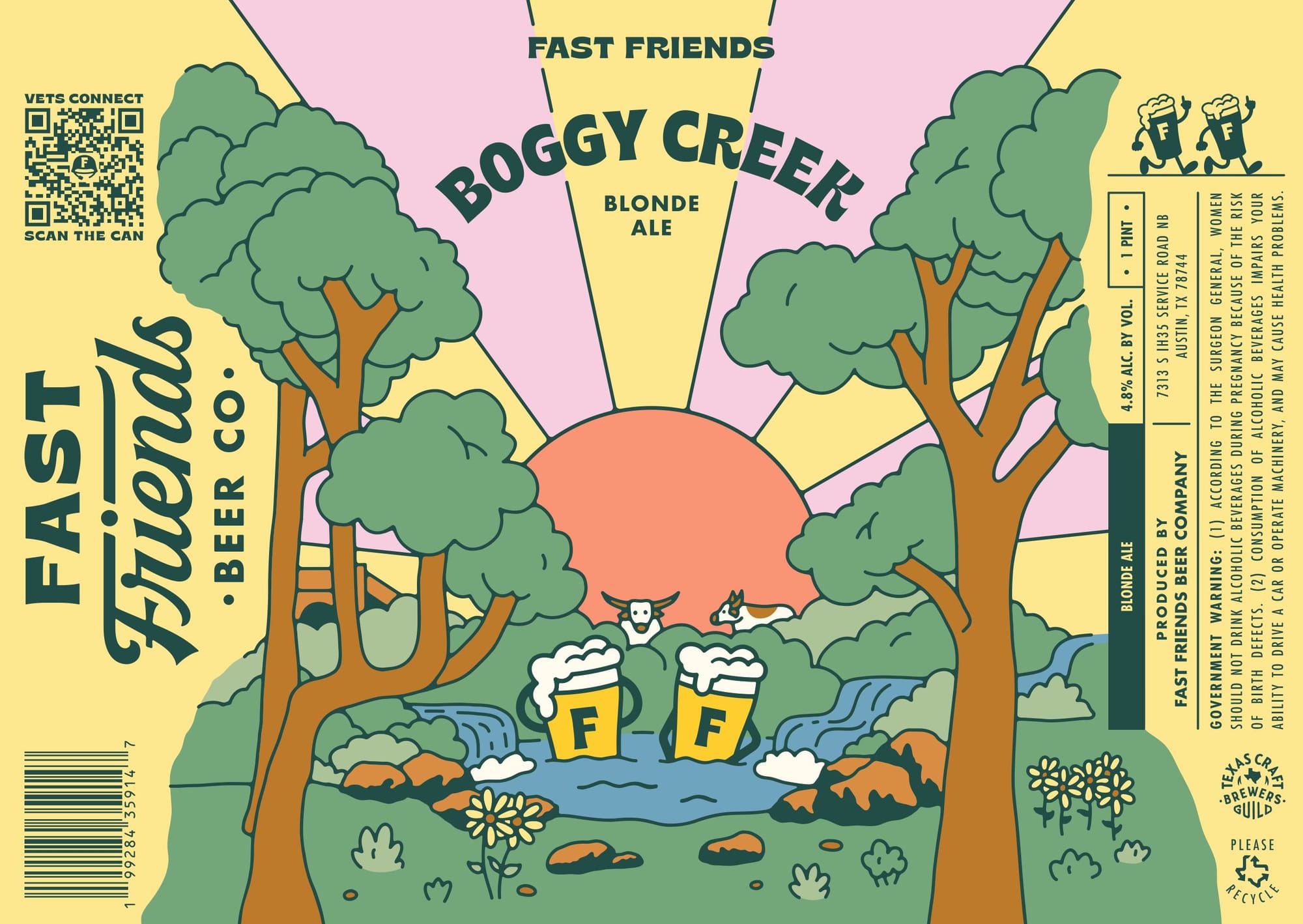 Boggy Creek Blonde Ale by Fast Friends Beer Co. - beer label