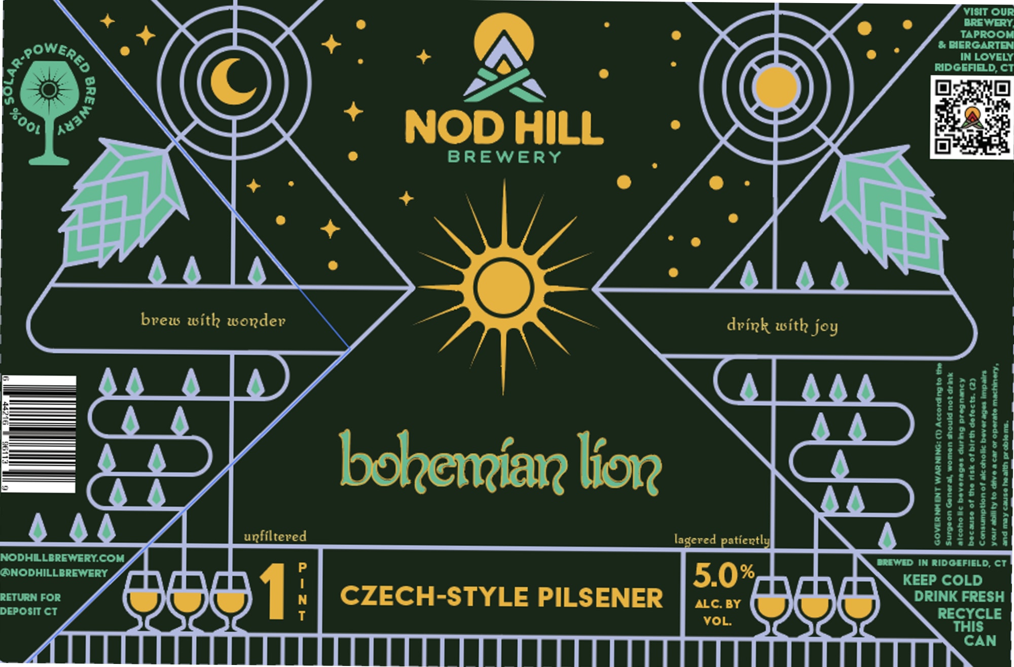Bohemian Lion by Nod Hill Brewery - beer label