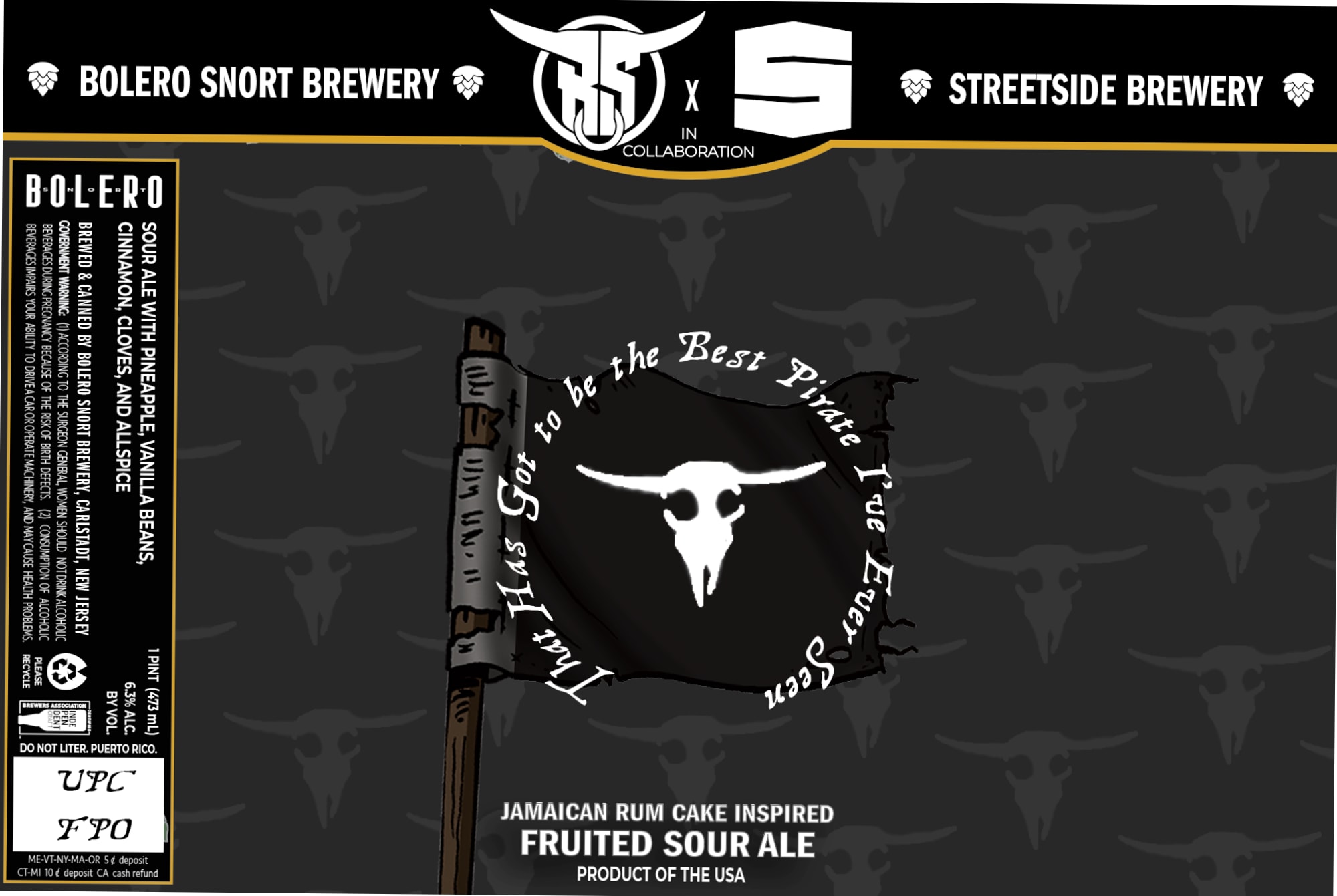 Bolero by Bolero Snort Brewery x Streetside Brewery - beer label