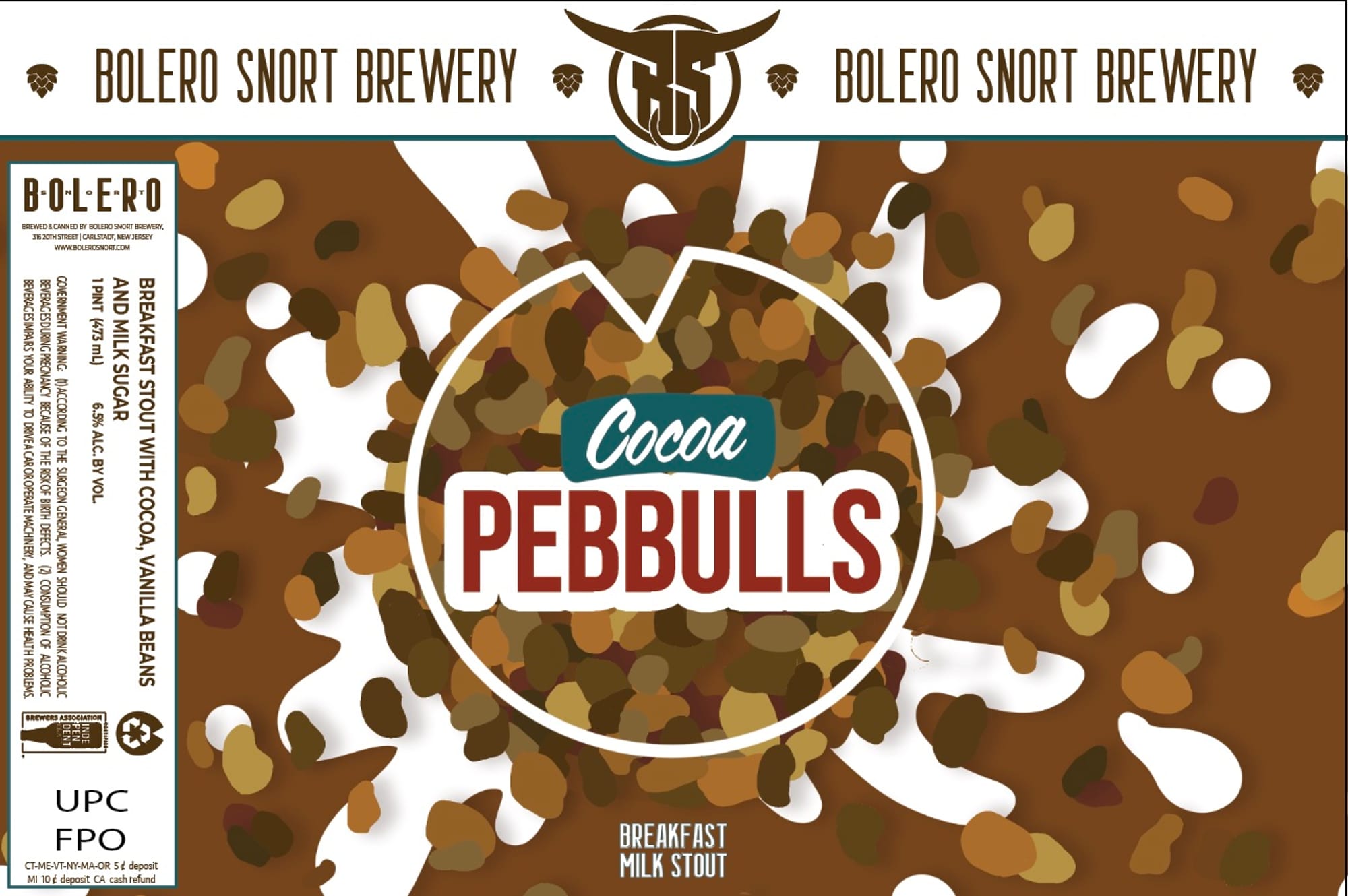 Breakfast Stout by Bolero Snort Brewery - beer label