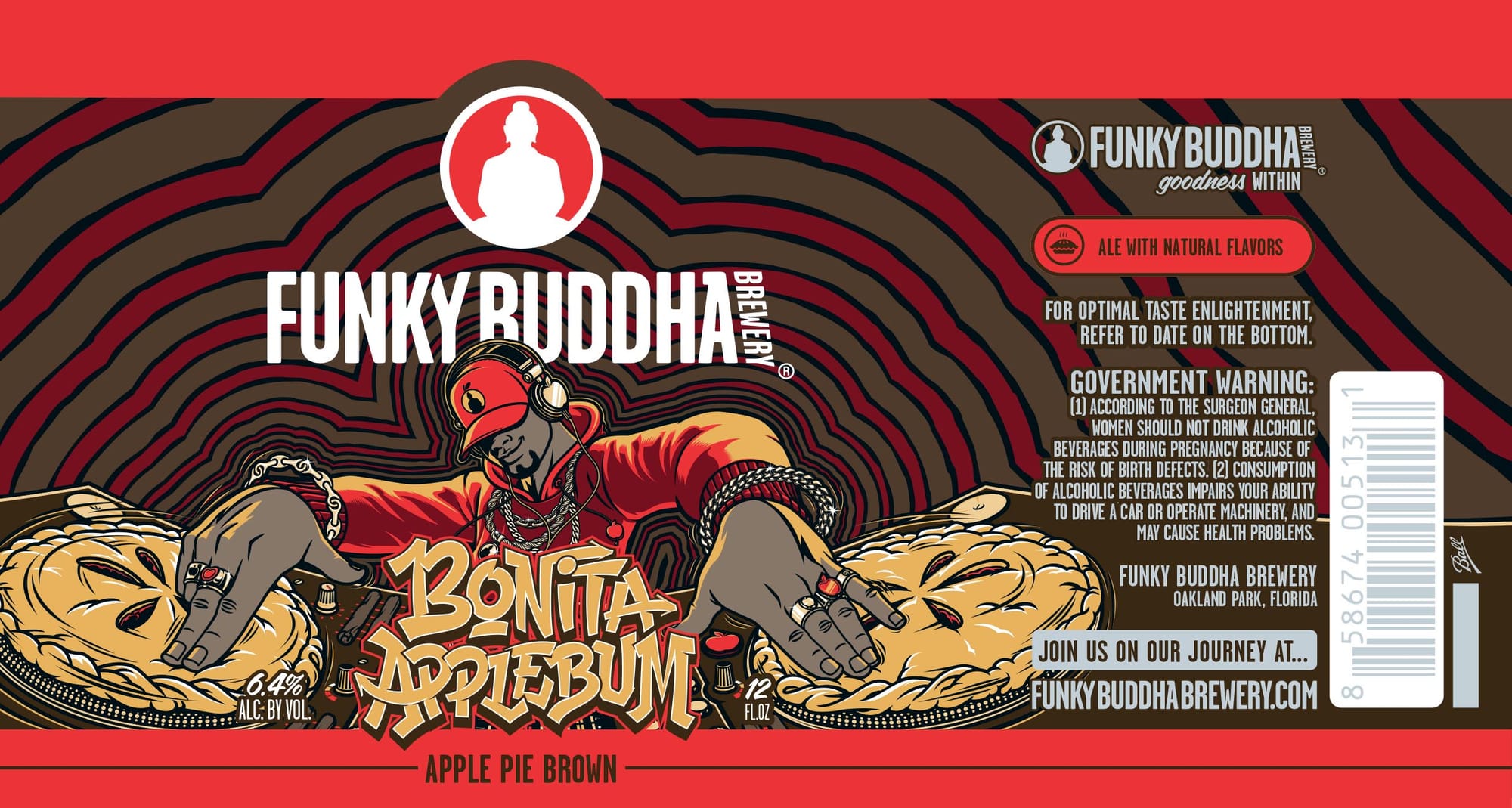 Bonita Applebum by Funky Buddha Brewery - beer label