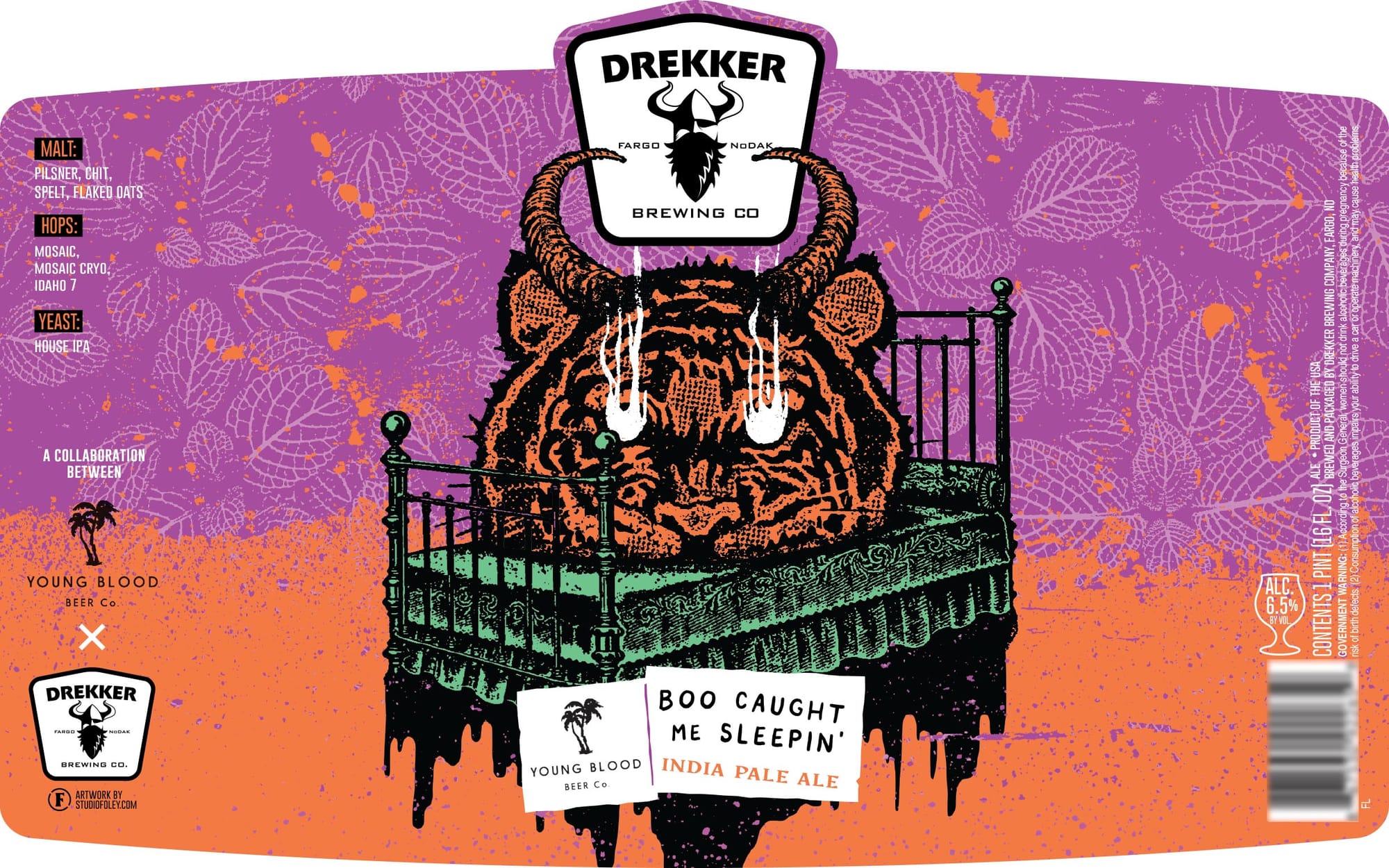 Boo Caught Me Sleepin’ by Drekker Brewing Co. - beer label