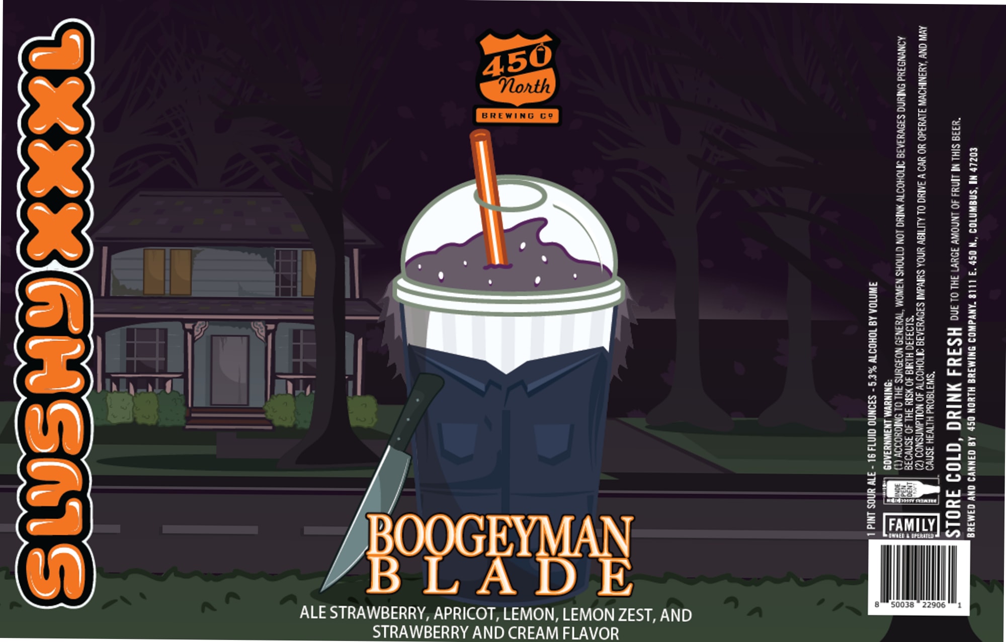 Boogeyman Blade by 450 North Brewing Co. - beer label