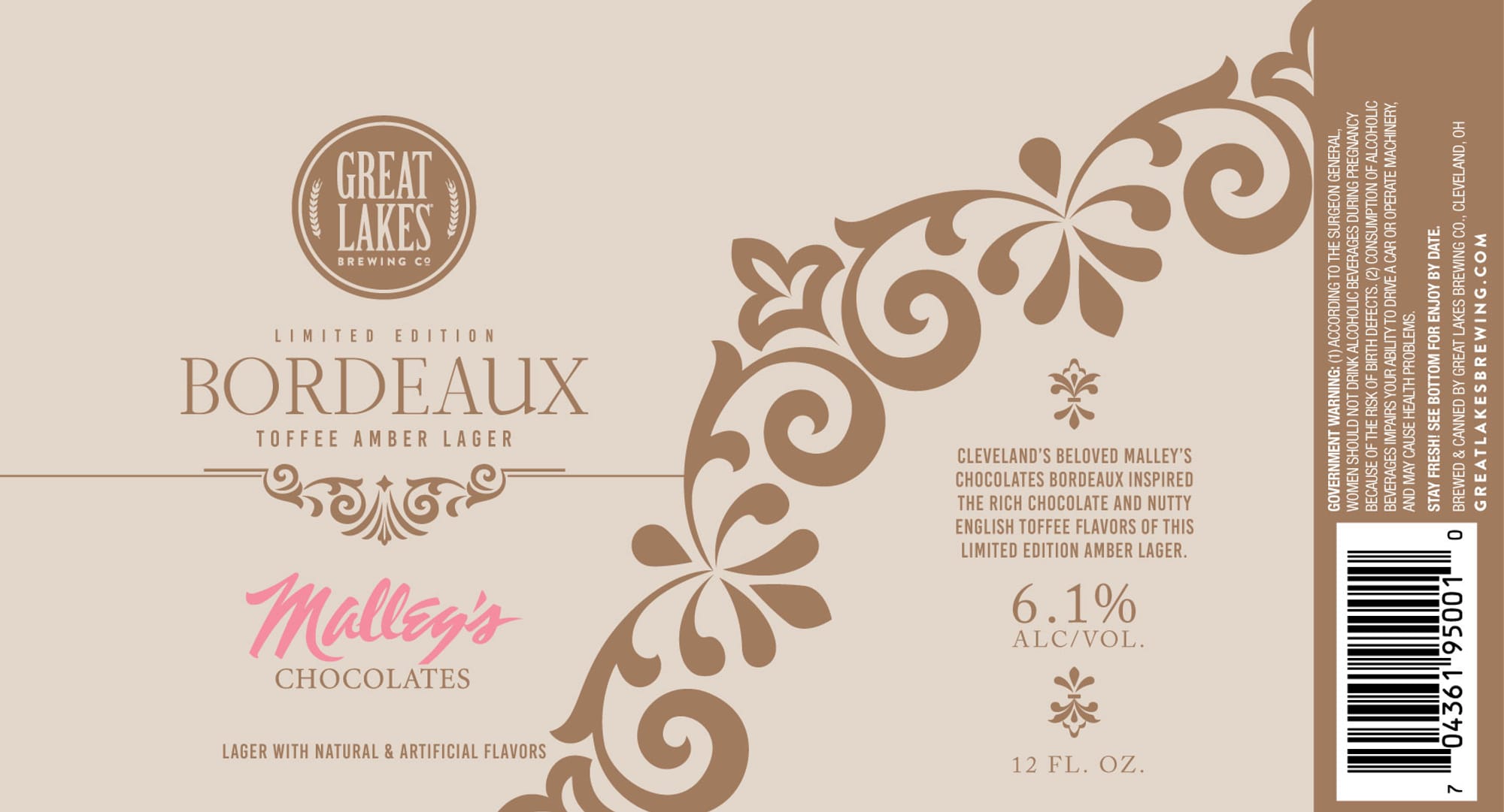 Bordeaux by Great Lakes Brewing Co. - beer label