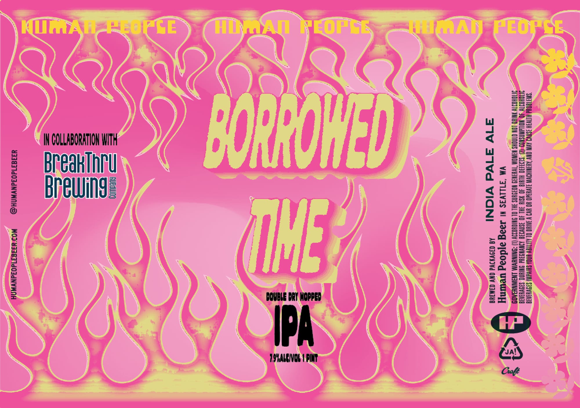 Borrowed Time by Human People Beer - beer label