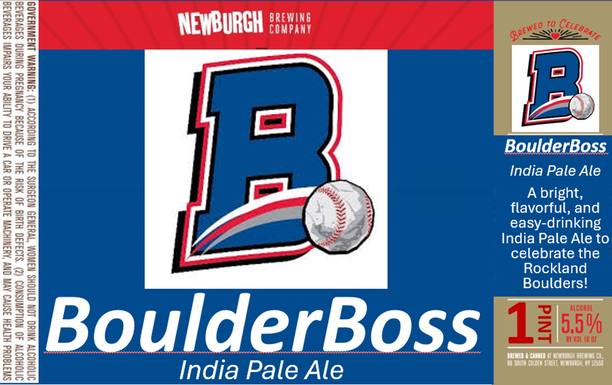 BoulderBoss by Newburgh Brewing Company - beer label