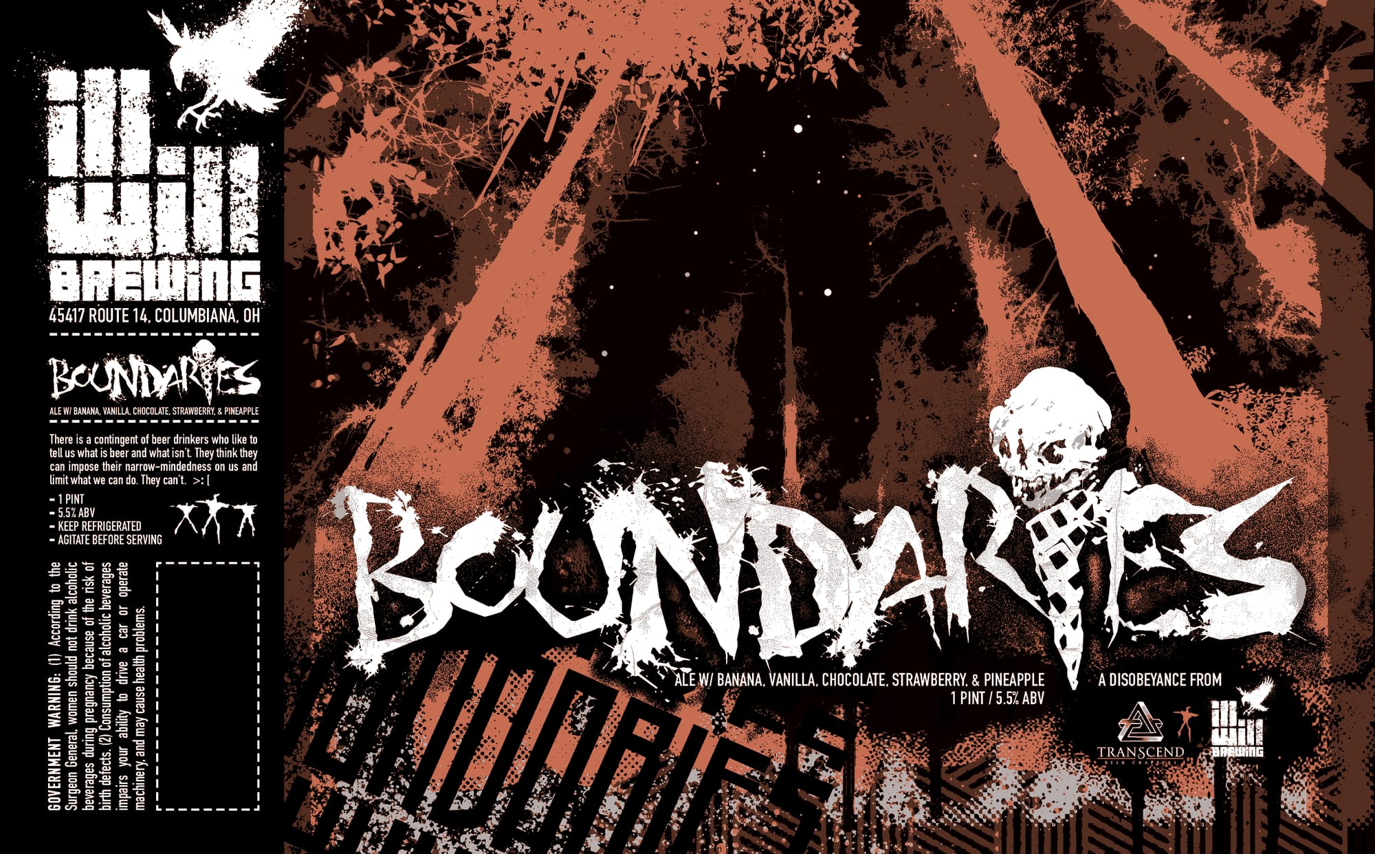 Boundaries by Transient Artisan Ales - beer label