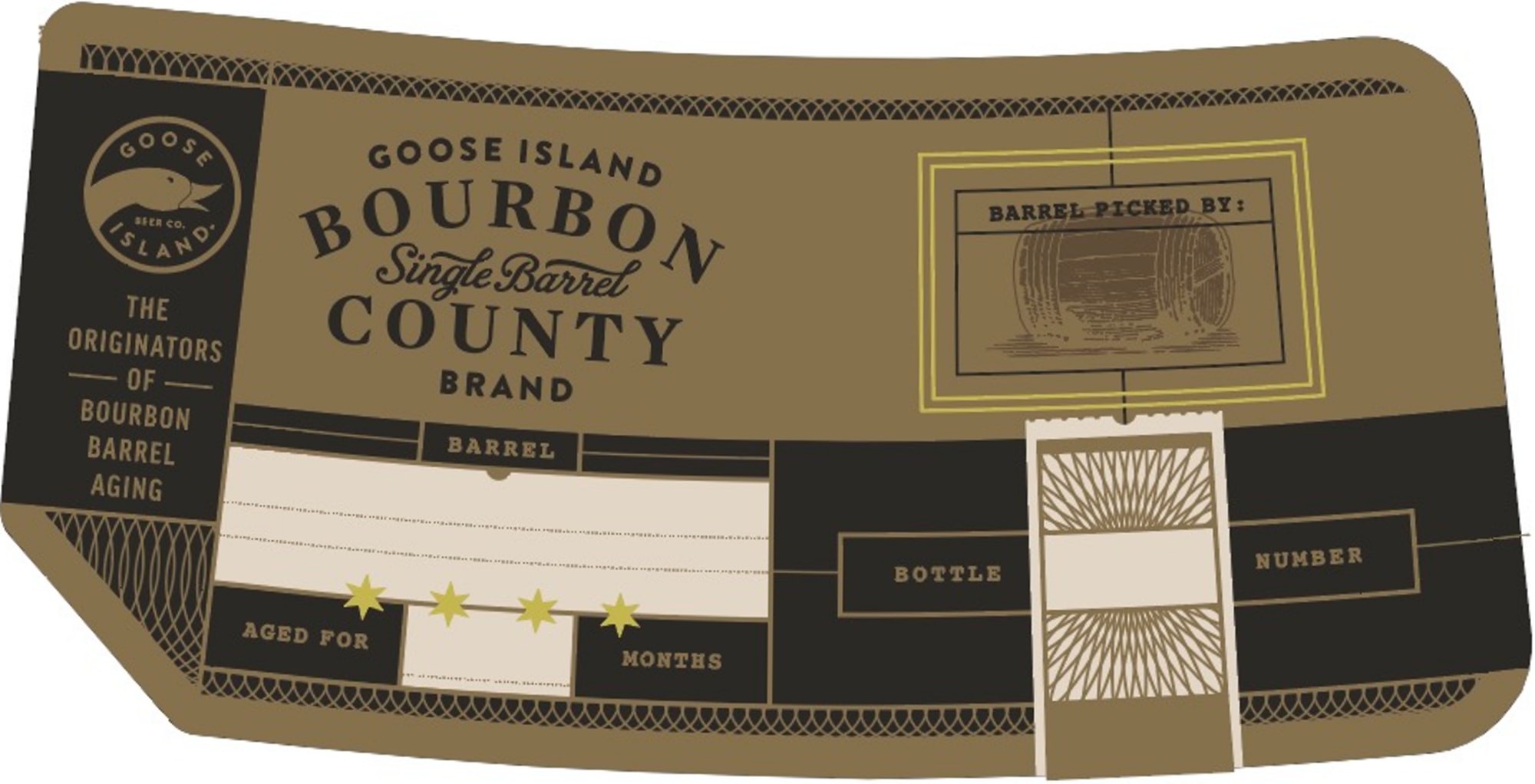 Bourbon County Brand Stout by Goose Island - beer label