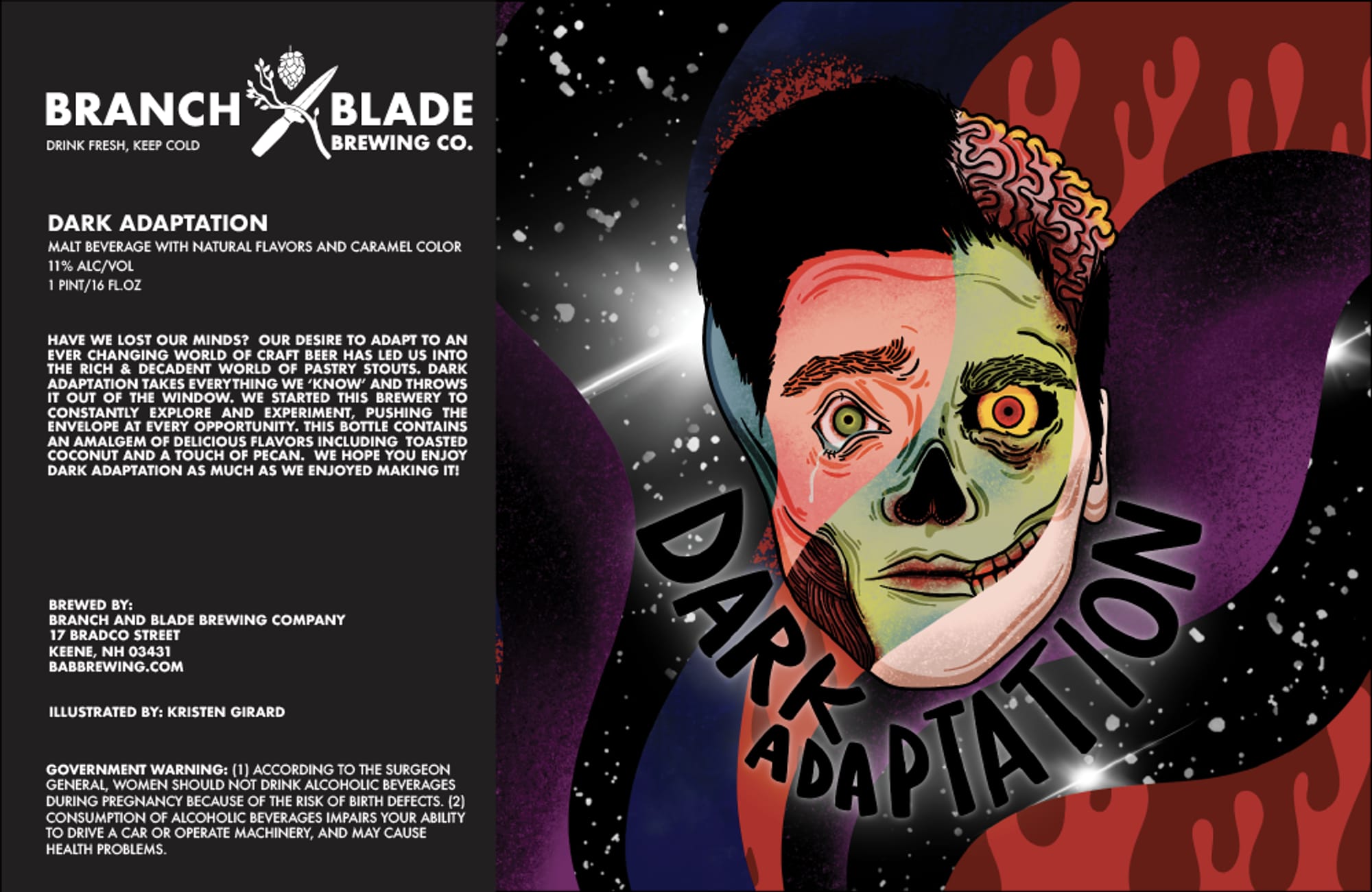 Dark Adaptation by Branch and Blade Brewing Co. - beer label