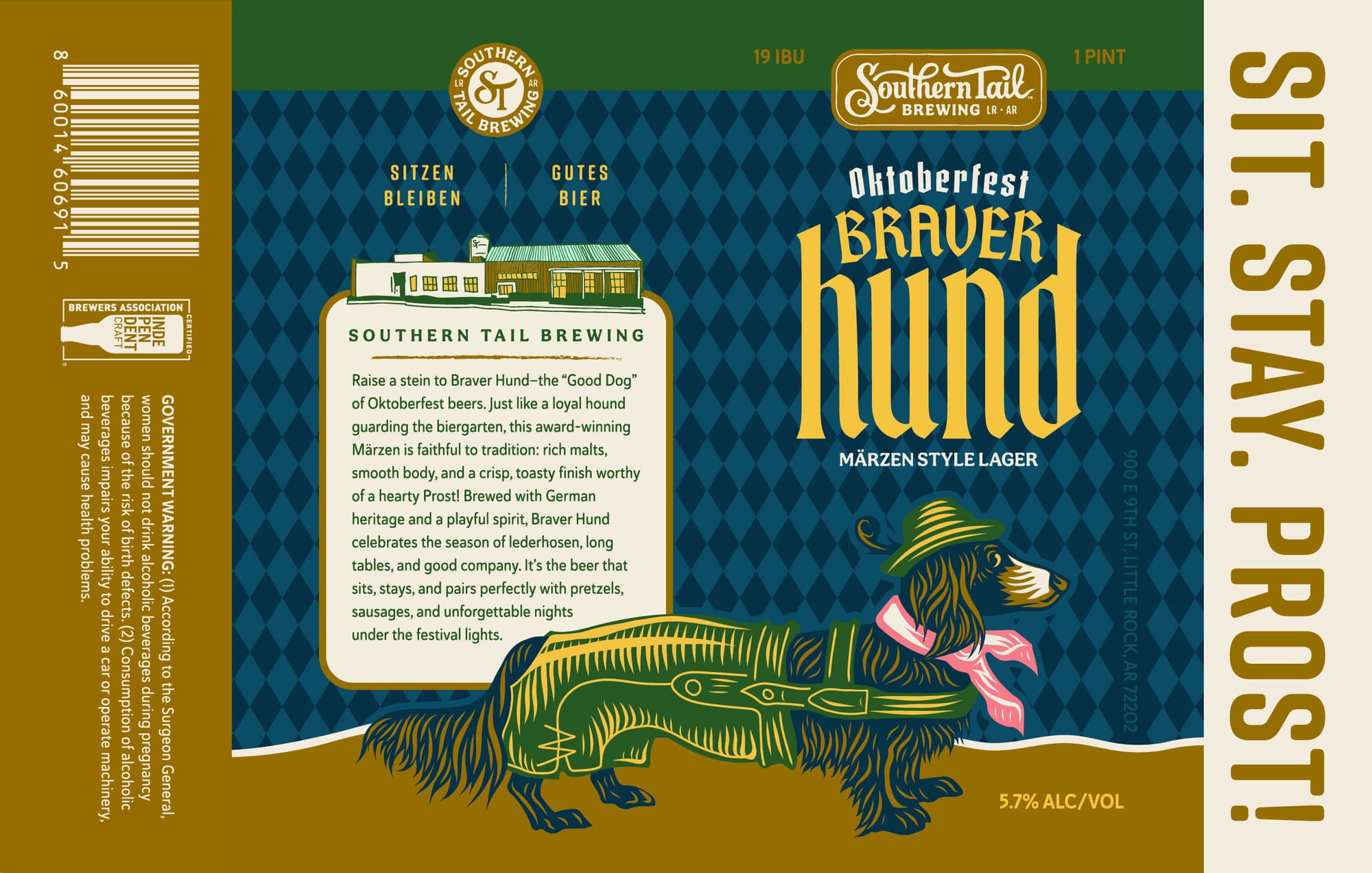 Braver Hund by Southern Tail Brewing - beer label