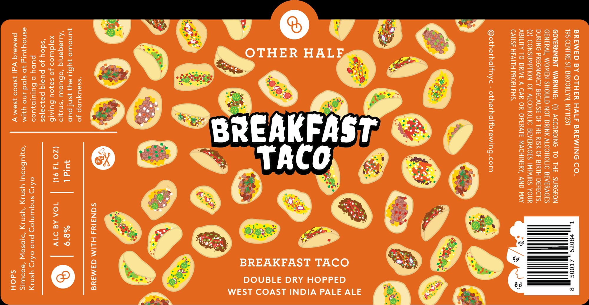 Breakfast Taco by Other Half Brewing Co. - beer label