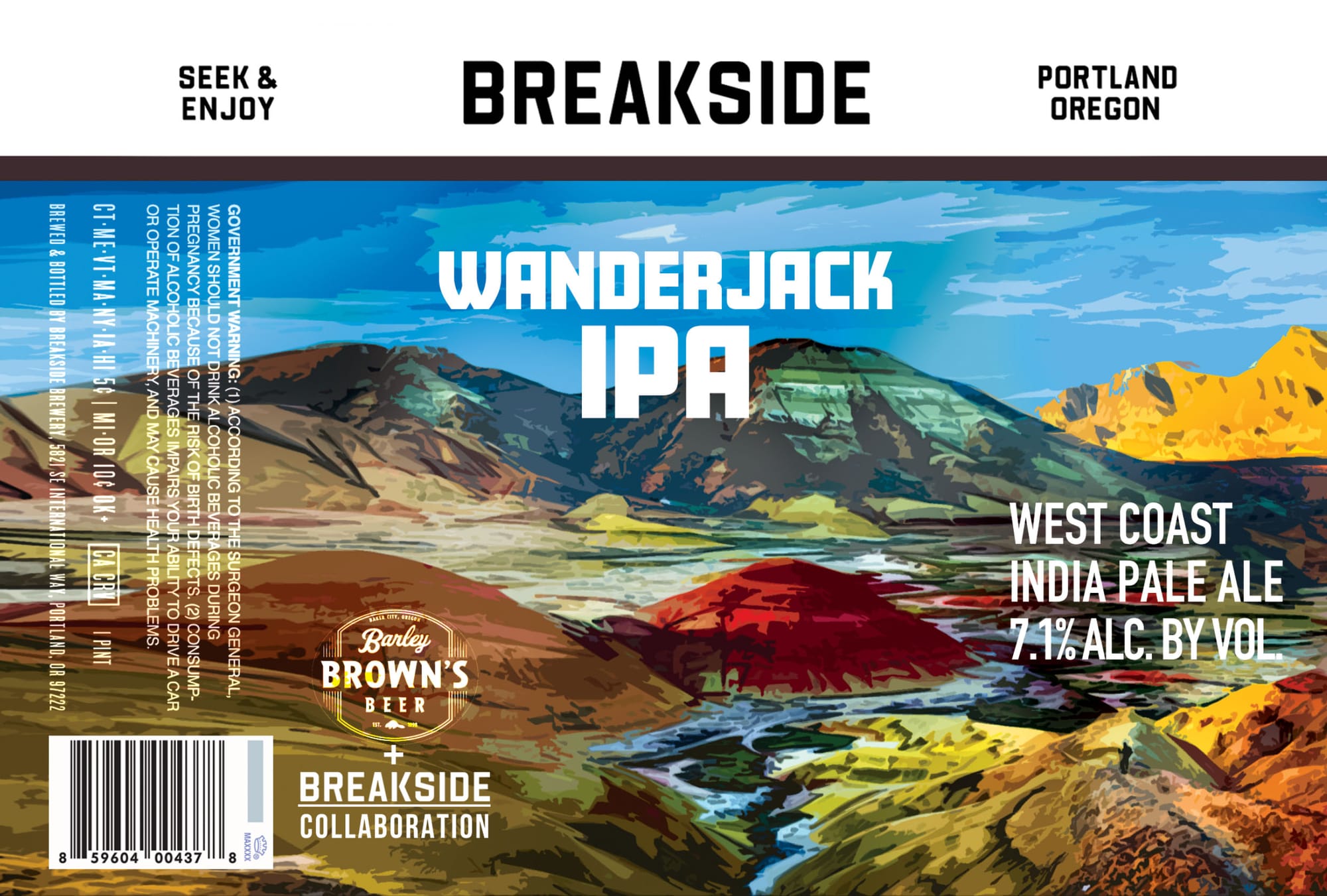 Wanderjack IPA by Breakside Brewery - beer label