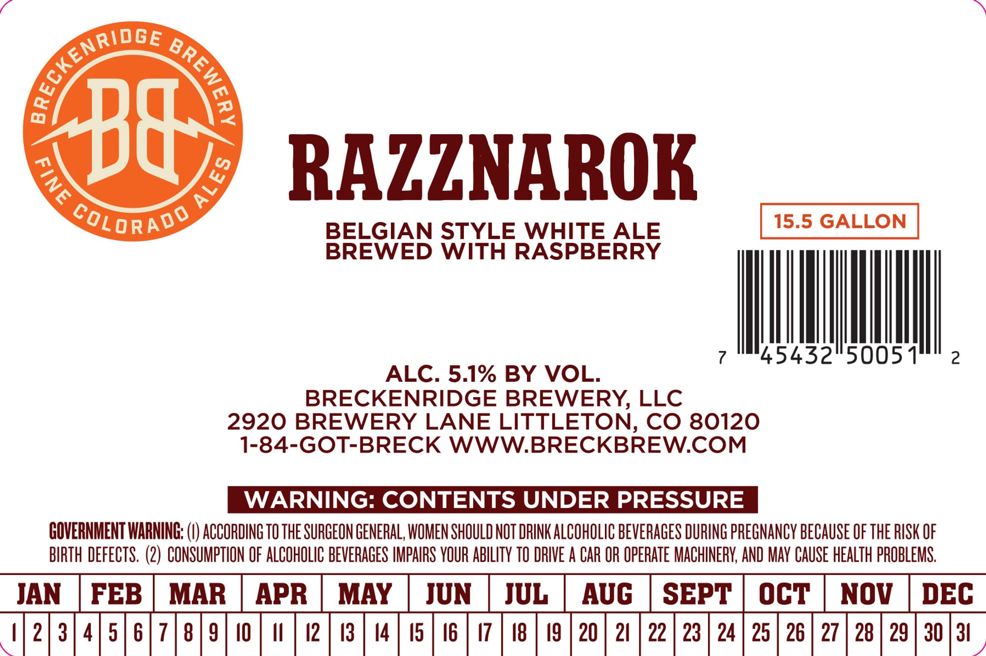 Razznarok by Breckenridge Brewery - beer label
