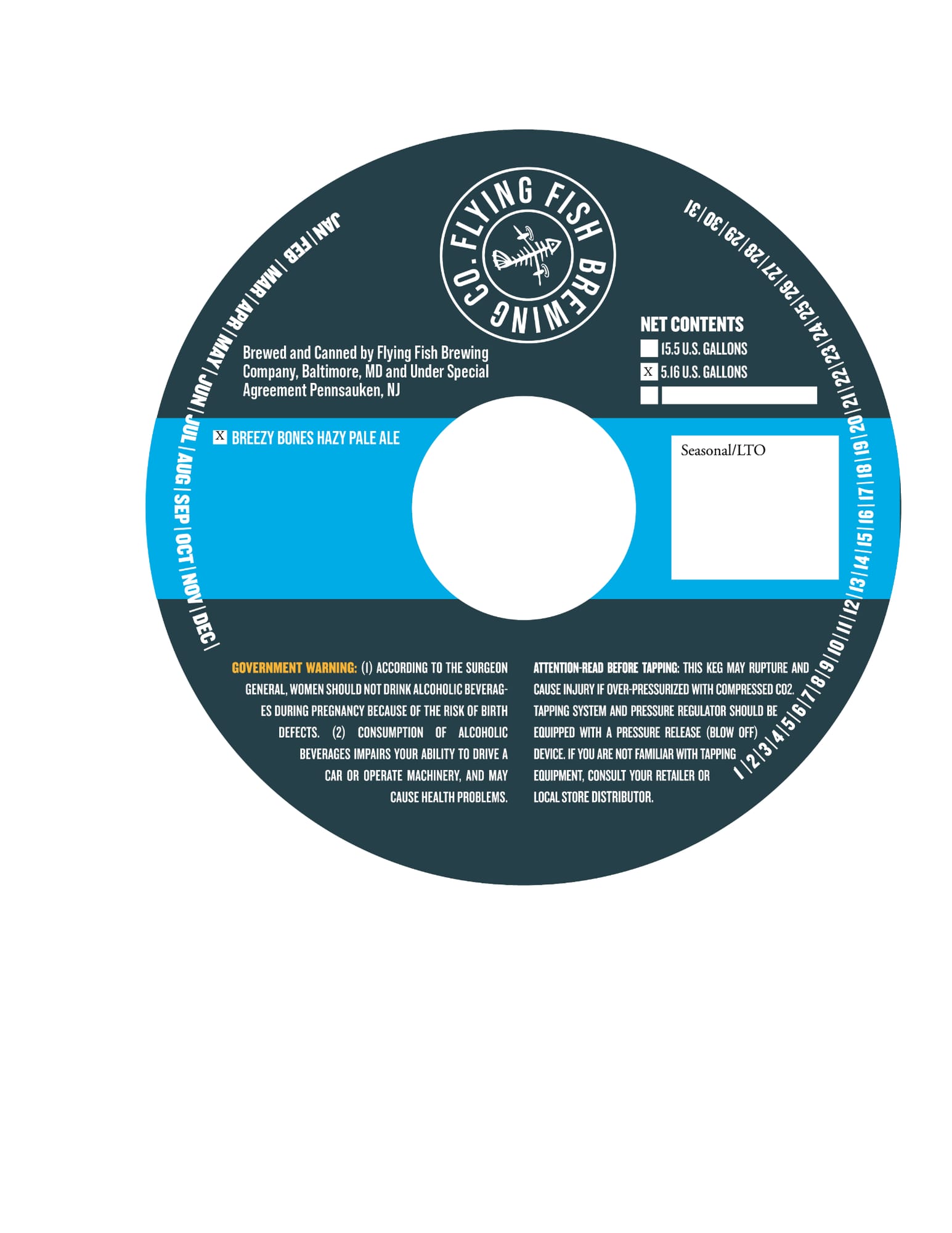 Breezy Bones Hazel Pale Ale by Flying Fish Brewing Co. - beer label