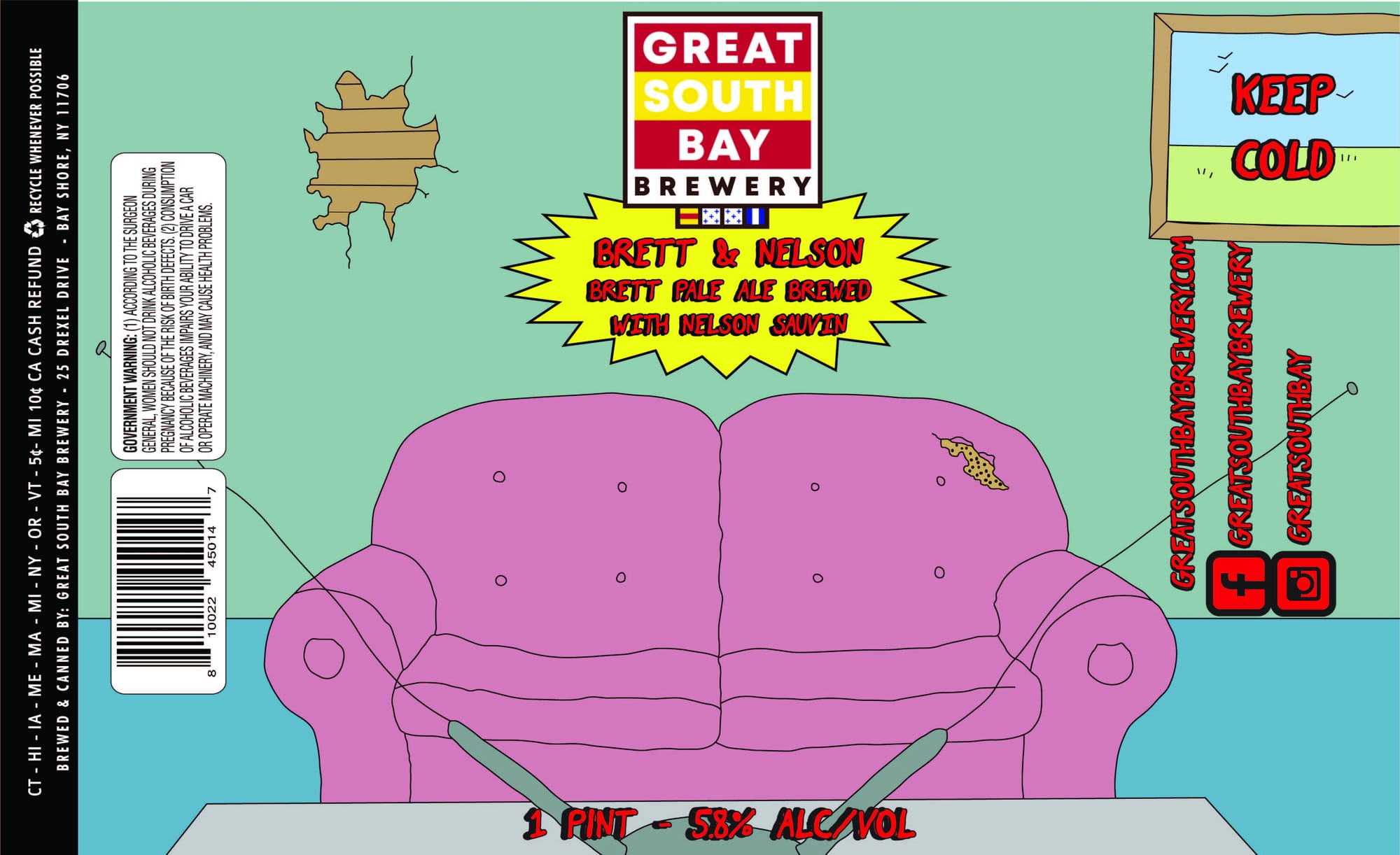 Brett & Nelson by Great South Bay Brewery - beer label