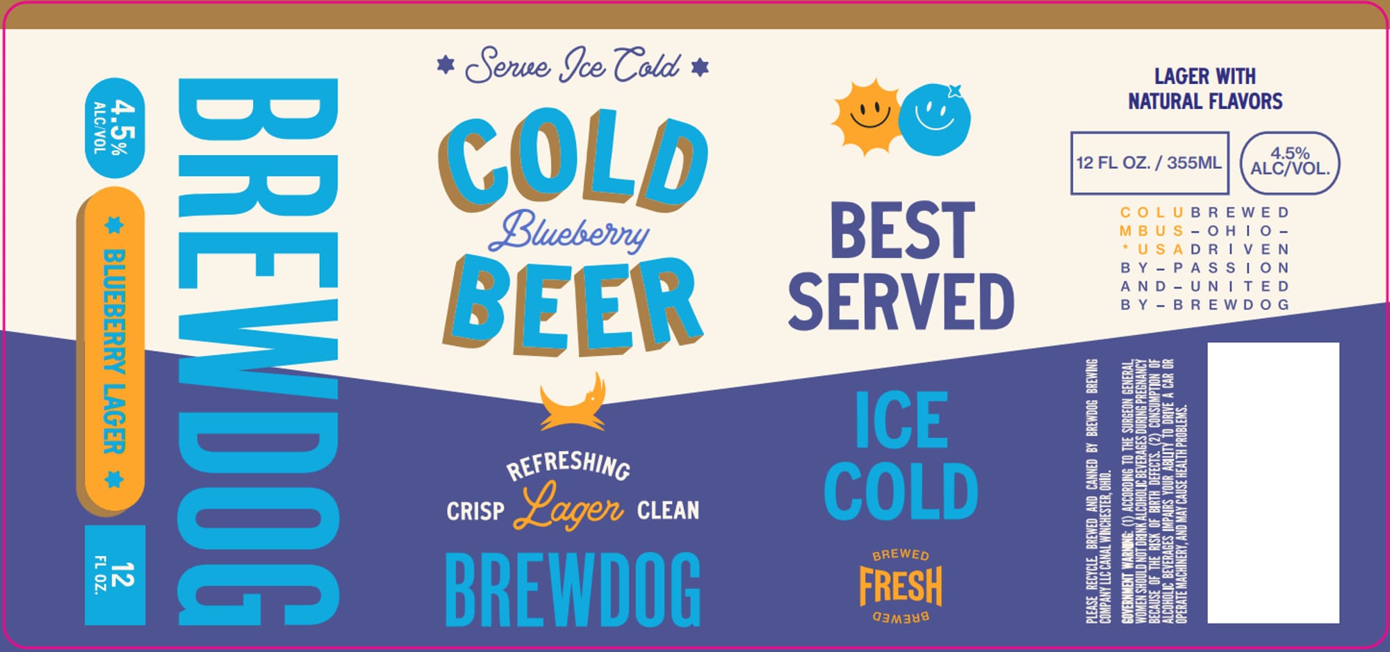 Blueberry Beer by BrewDog - beer label