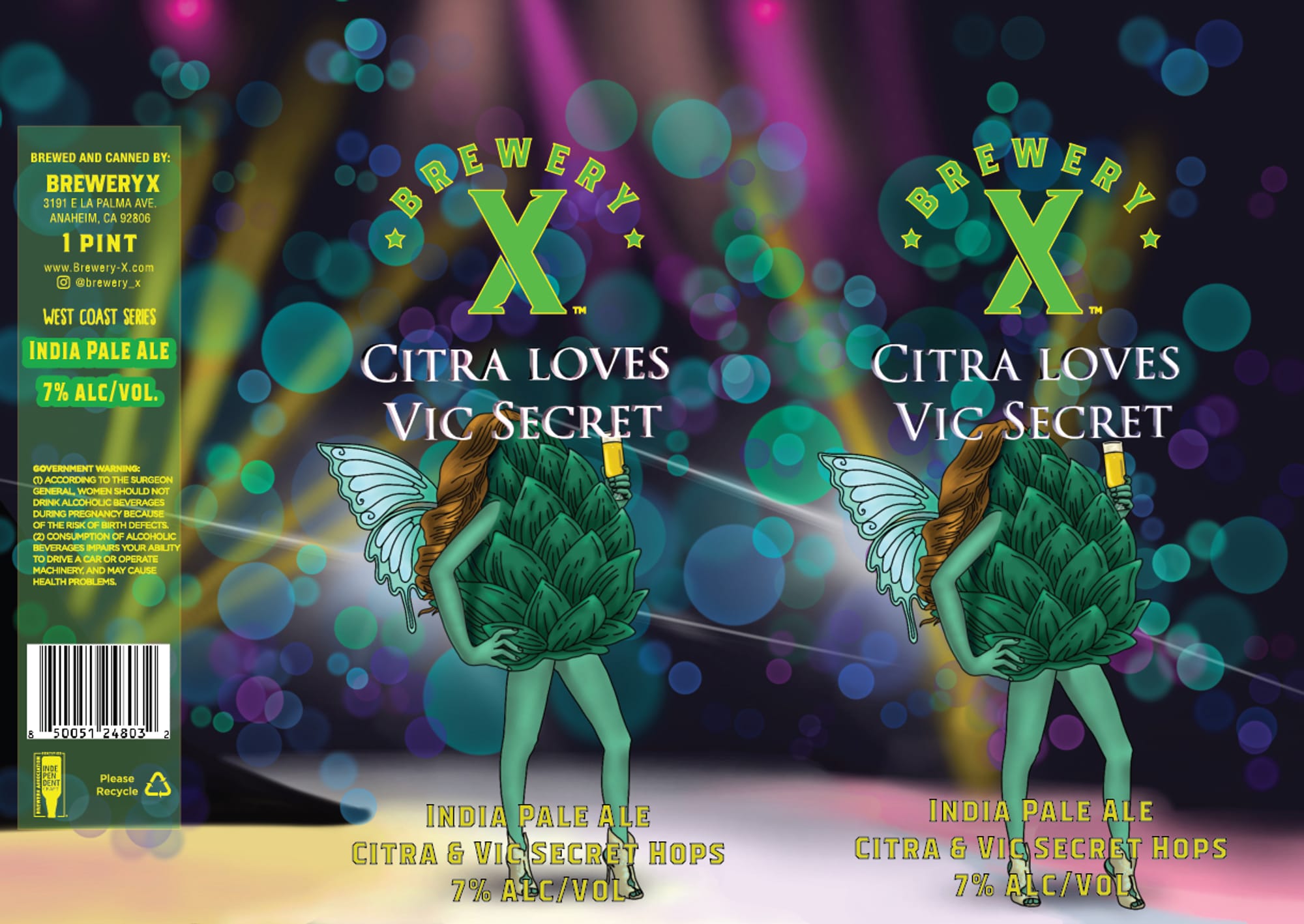 Citra Loves Vic Secret by Brewery X - beer label