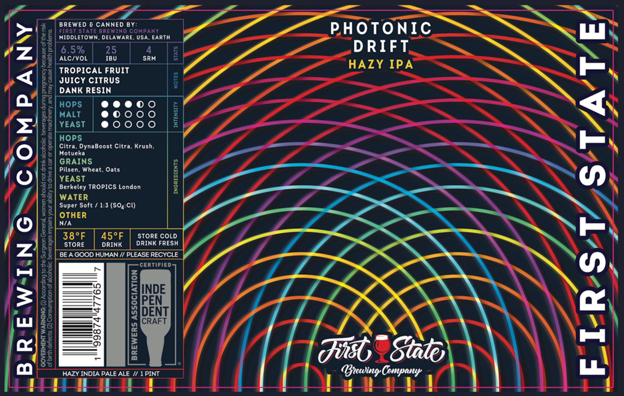 Photonic Drift by First State Brewing Company - beer label