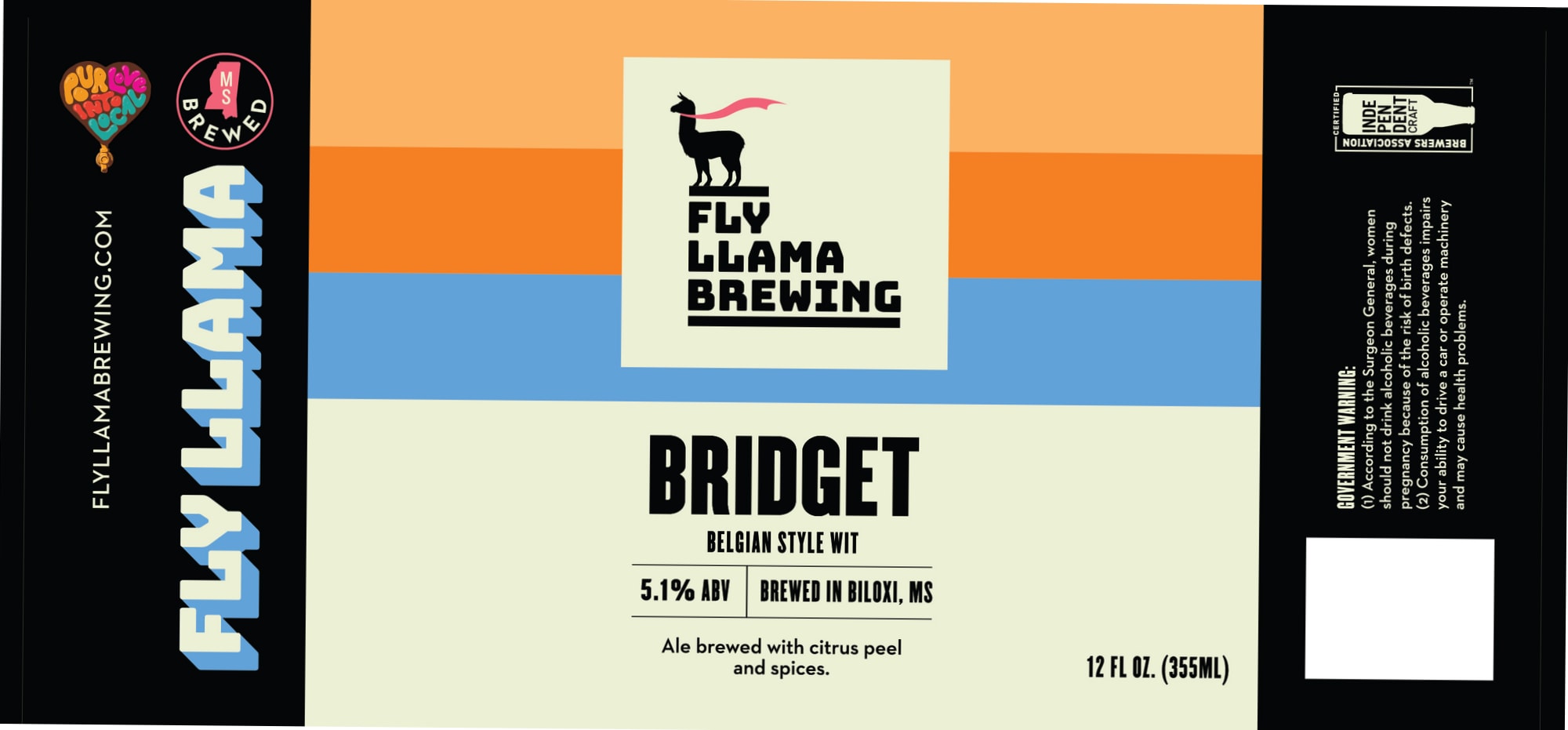 Bridget by Fly Llama Brewing - beer label