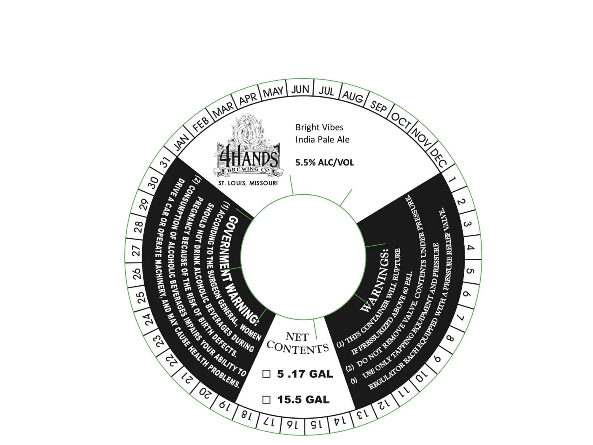 Bright Vibes by Hands Brewing Co. - beer label