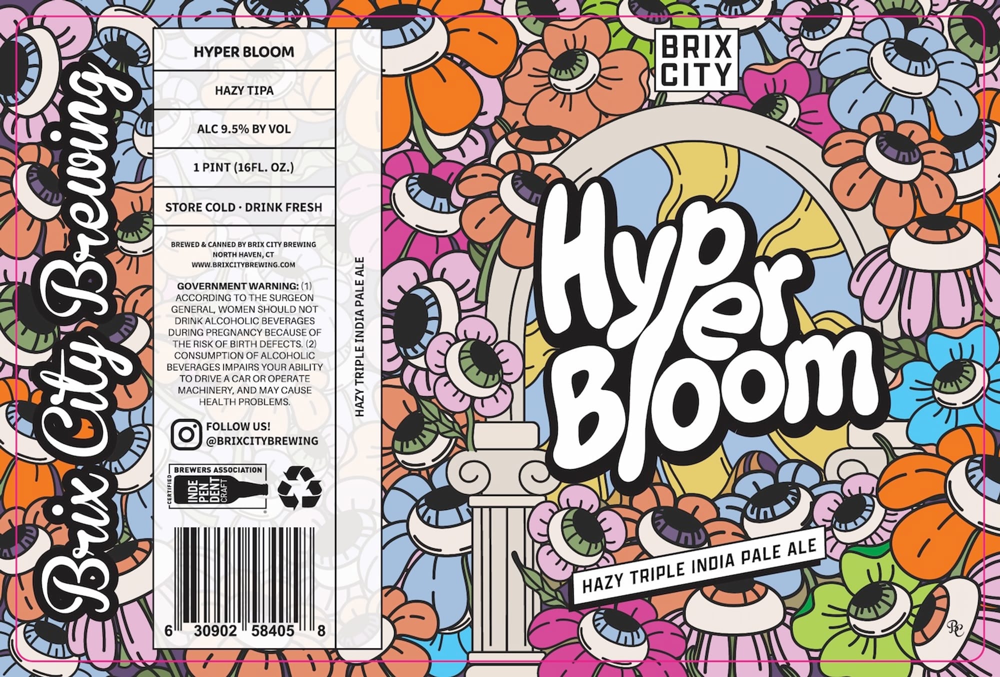 Hyper Bloom by Brix City Brewing - beer label