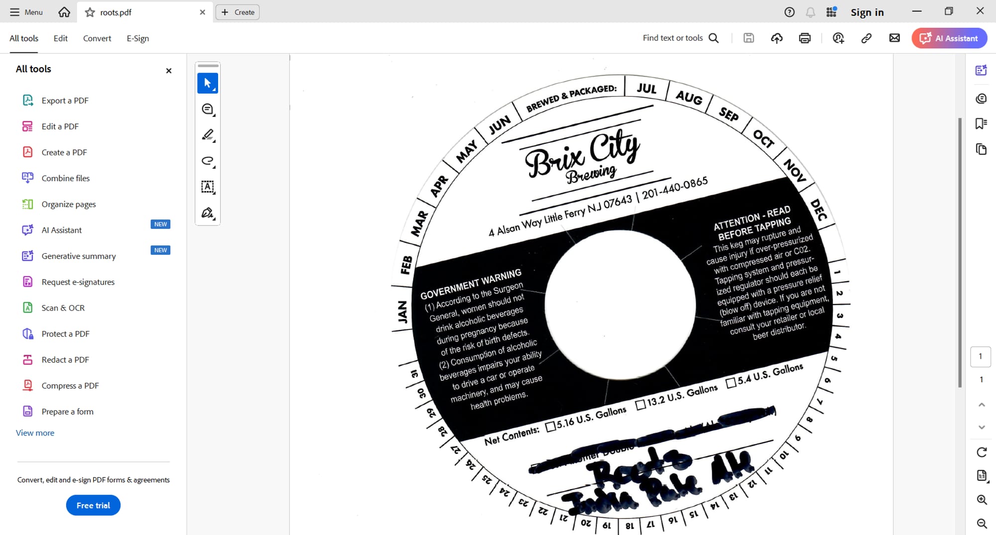 Brix City Brewing by Brix City Brewing - beer label