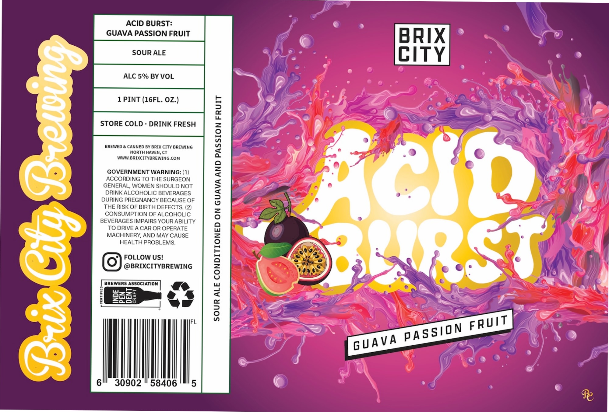 Acid Burst by Brix City Brewing - beer label