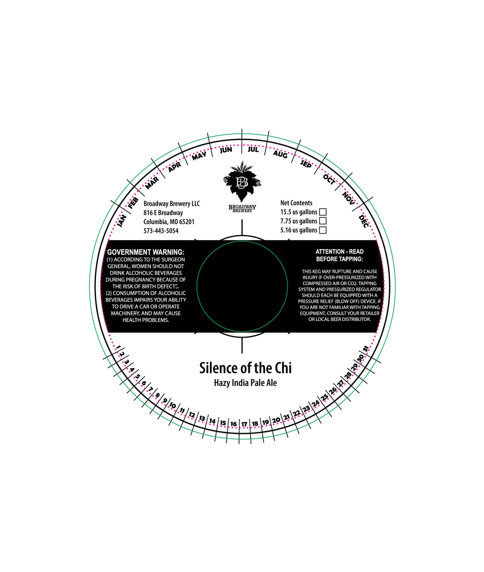 Silence of the Chi by Broadway Brewery - beer label