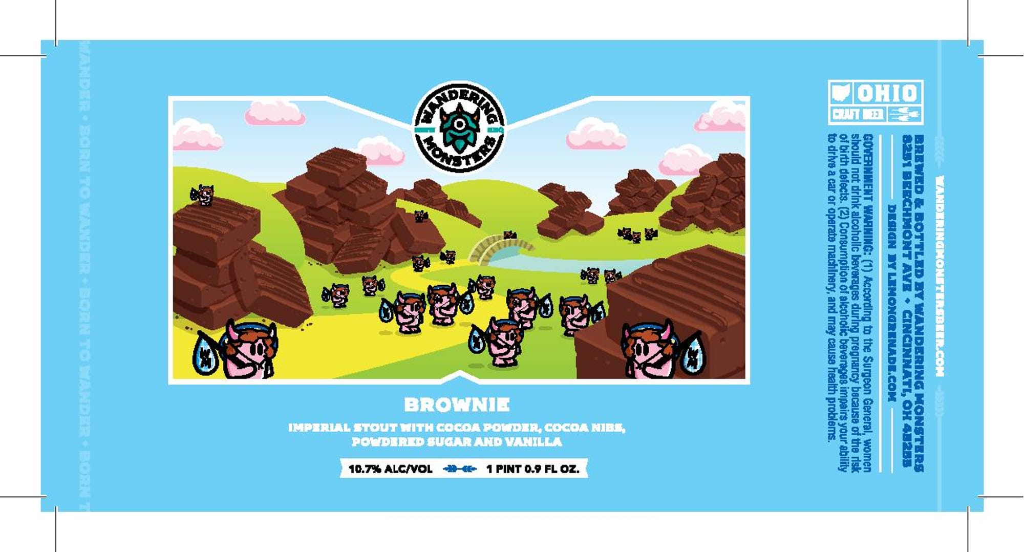 Brownie by Wandering Monster - beer label
