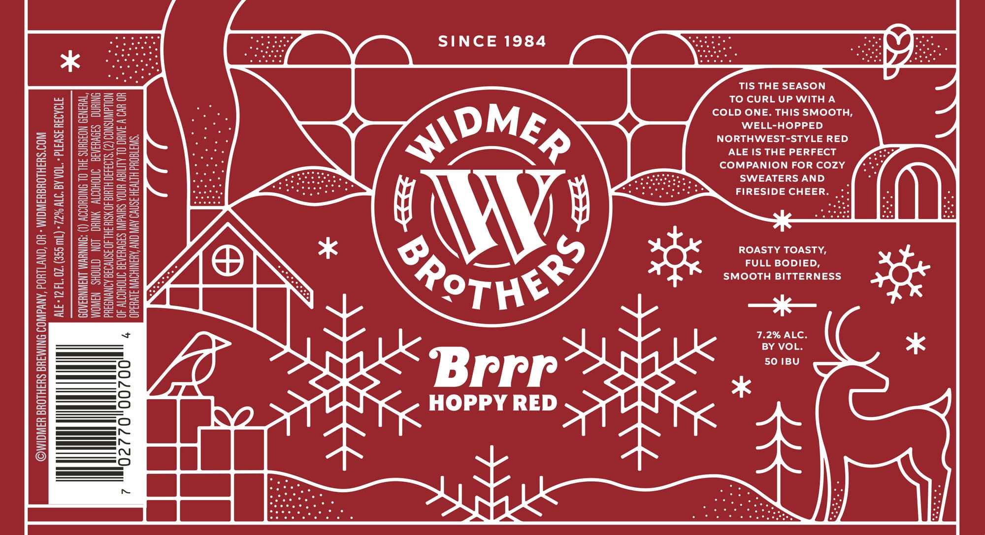 Brrr Hoppy Red by Widmer Brothers Brewing Company - beer label