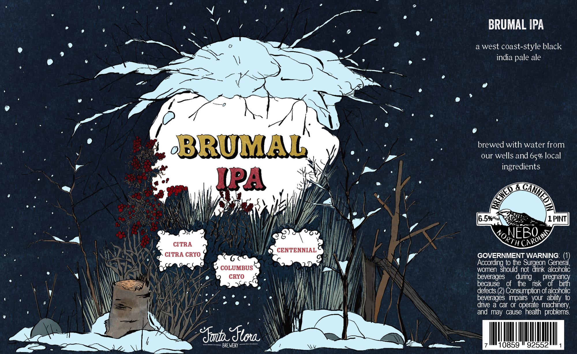 Brumal IPA by Fonta Flora Brewery - beer label