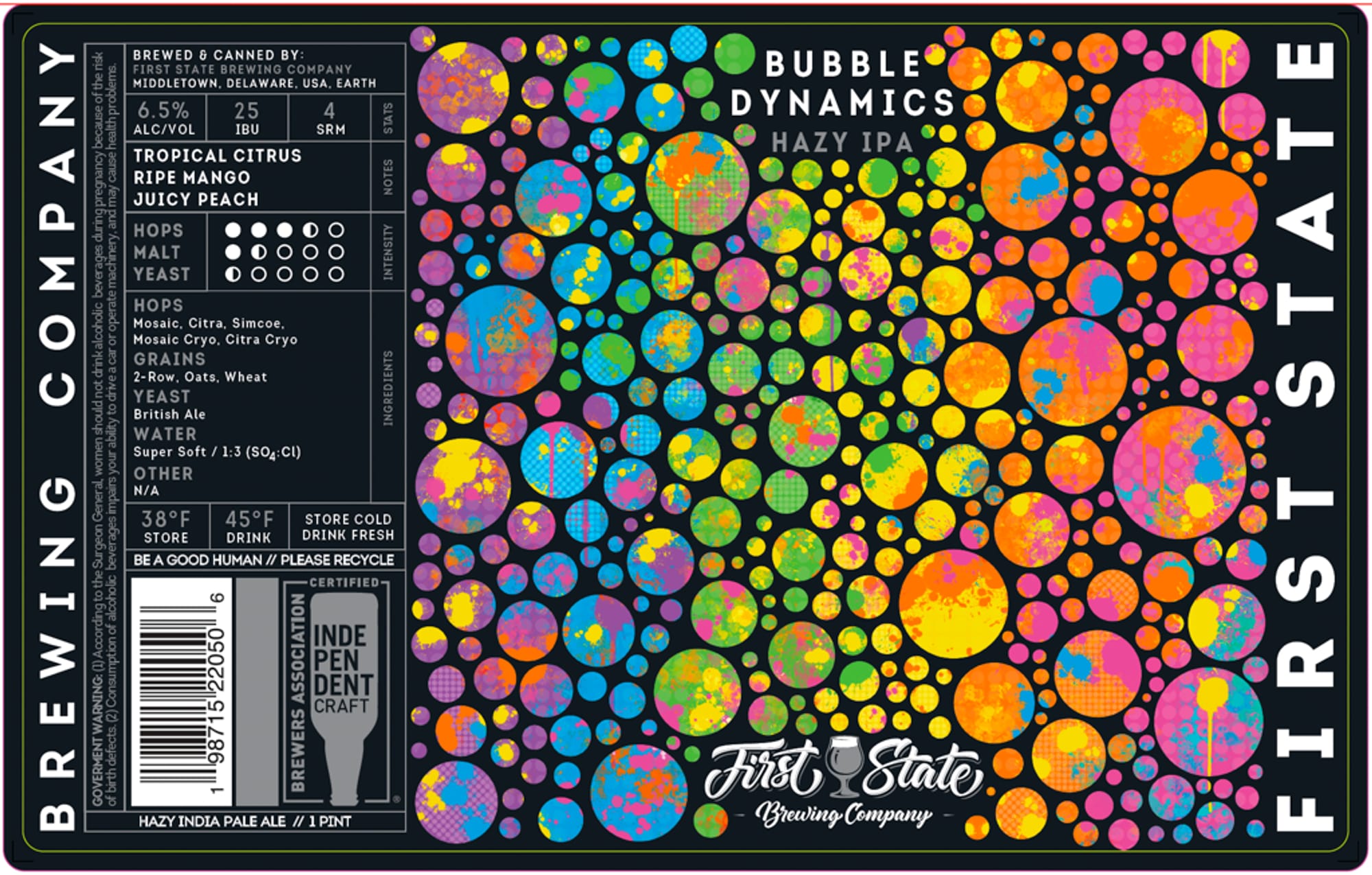 Bubble Dynamics by First State Brewing Company - beer label