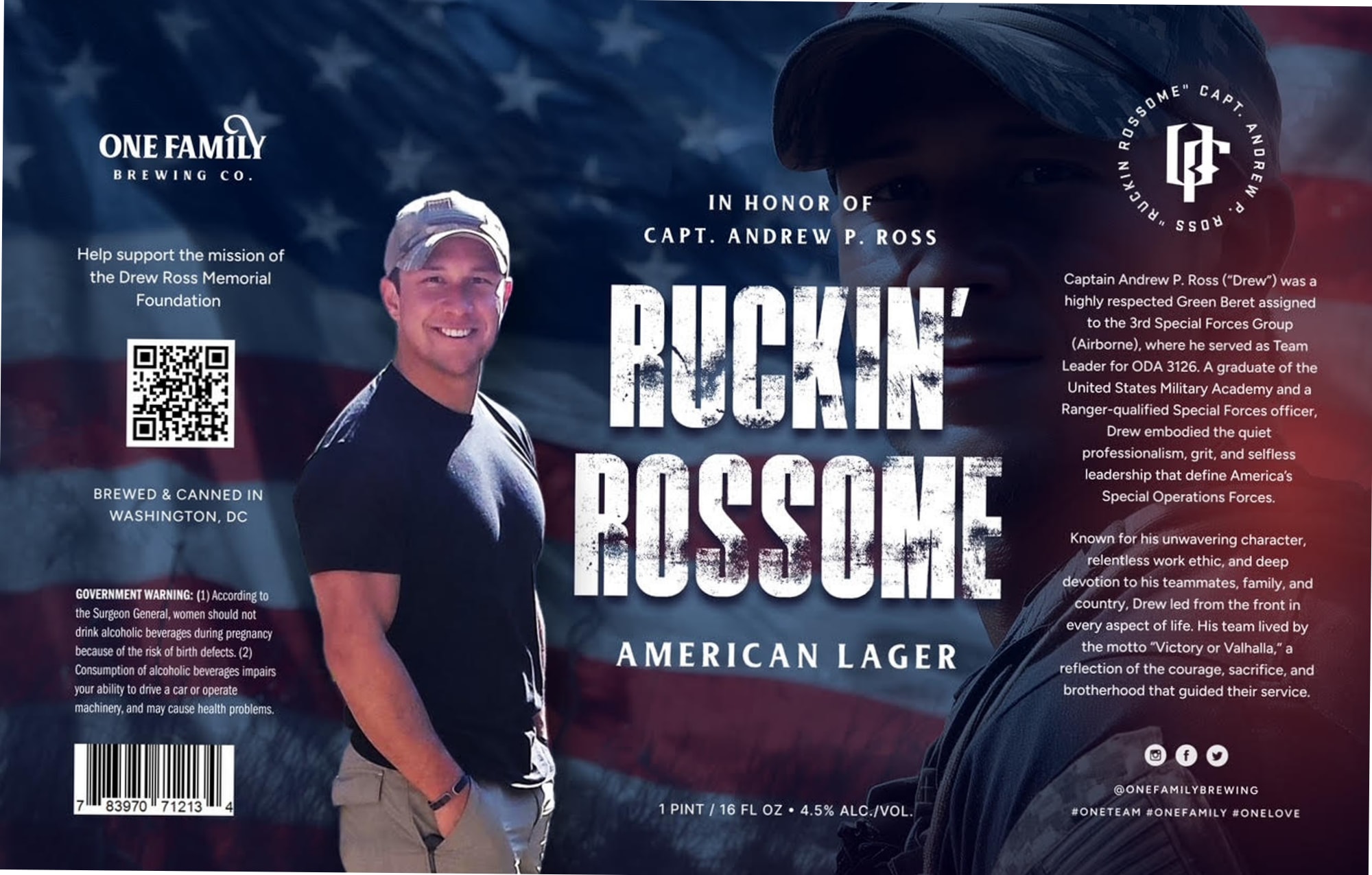 Buckin’ Rossche by One Family Brewing Co. - beer label